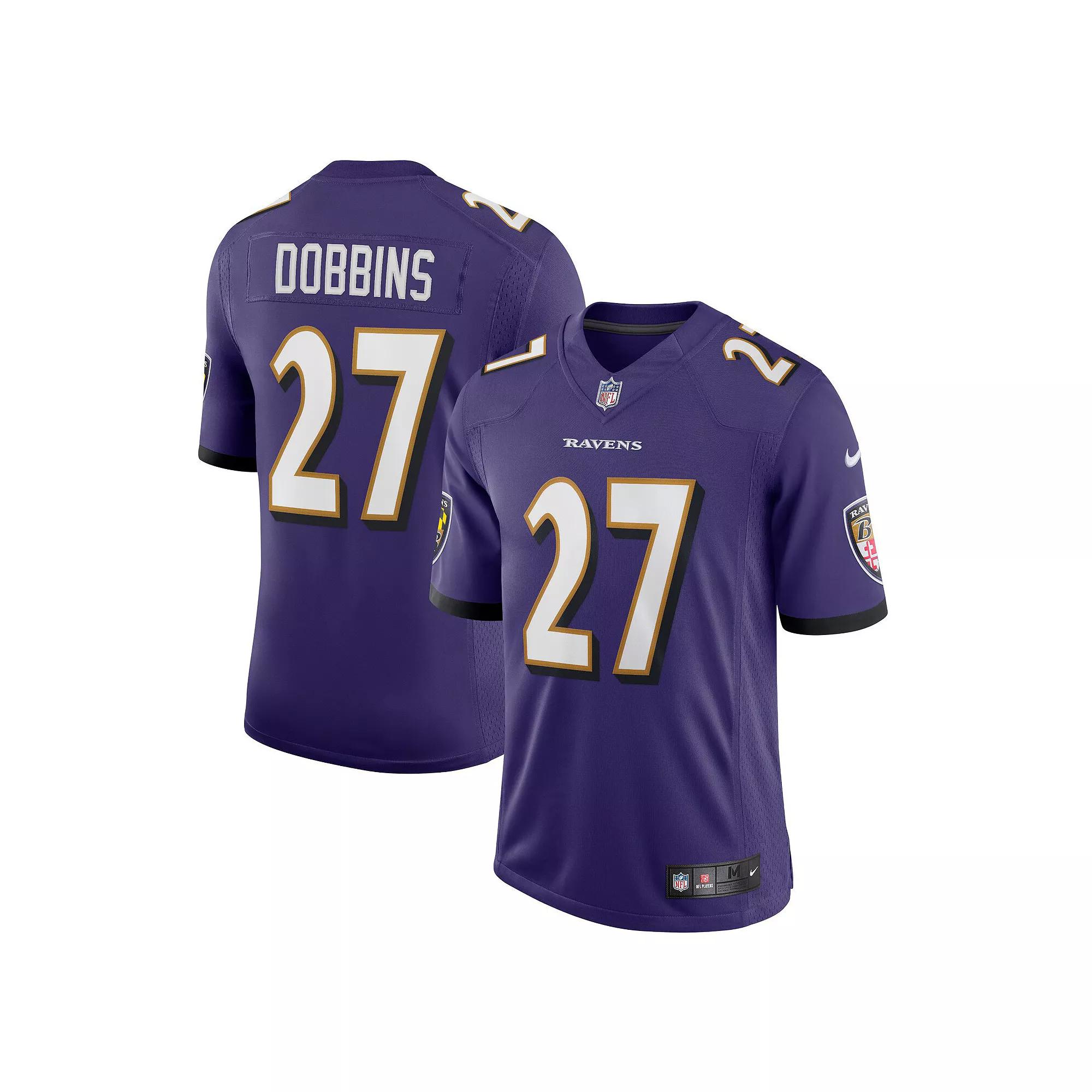 Men's Nike J.K. Dobbins Black Baltimore Ravens Vapor Limited Jersey, Size: 2XL Product Image