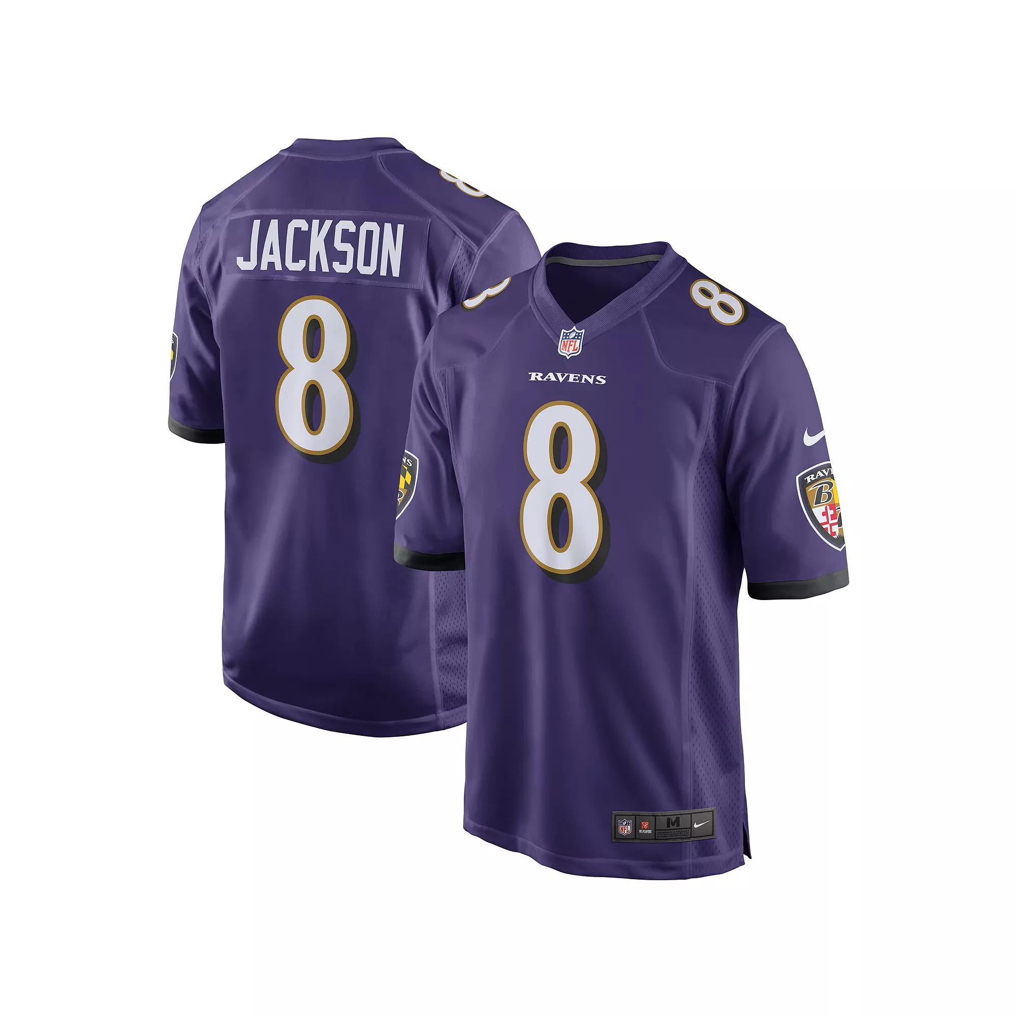 Men's Nike Lamar Jackson Purple Baltimore Ravens Game Jersey,  Product Image