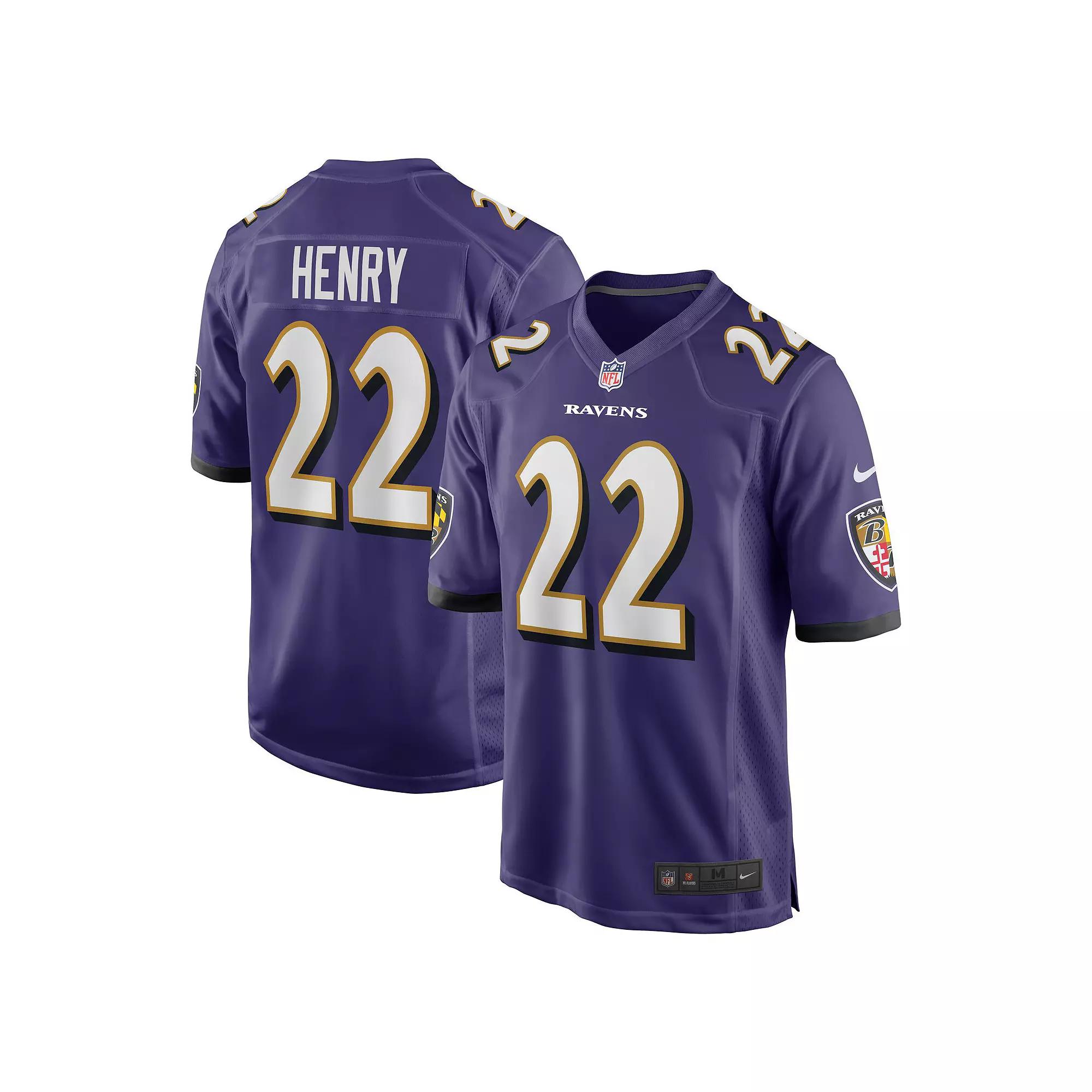 Men's Nike Derrick Henry Purple Baltimore Ravens Game Player Jersey, Size: Small Product Image