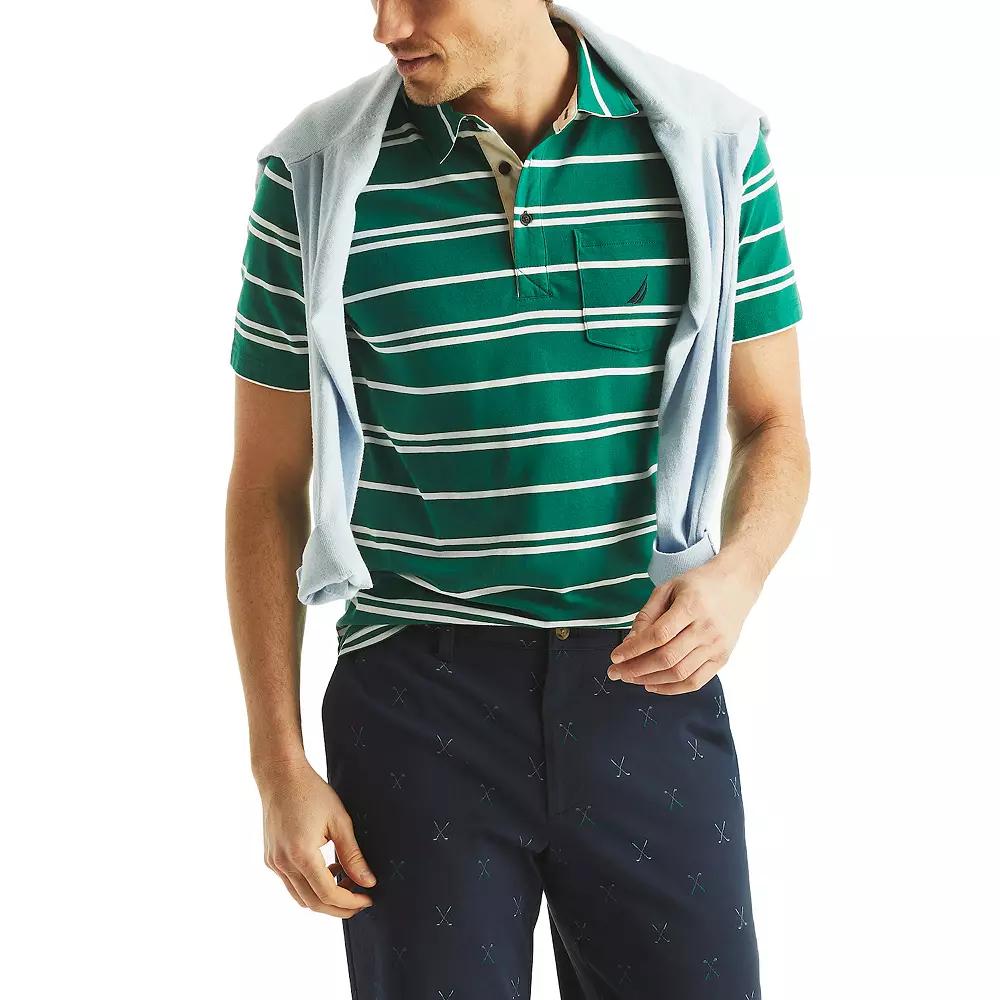 Men's Nautica Classic Fit Striped Polo, Size: XL, Green Leaf Product Image