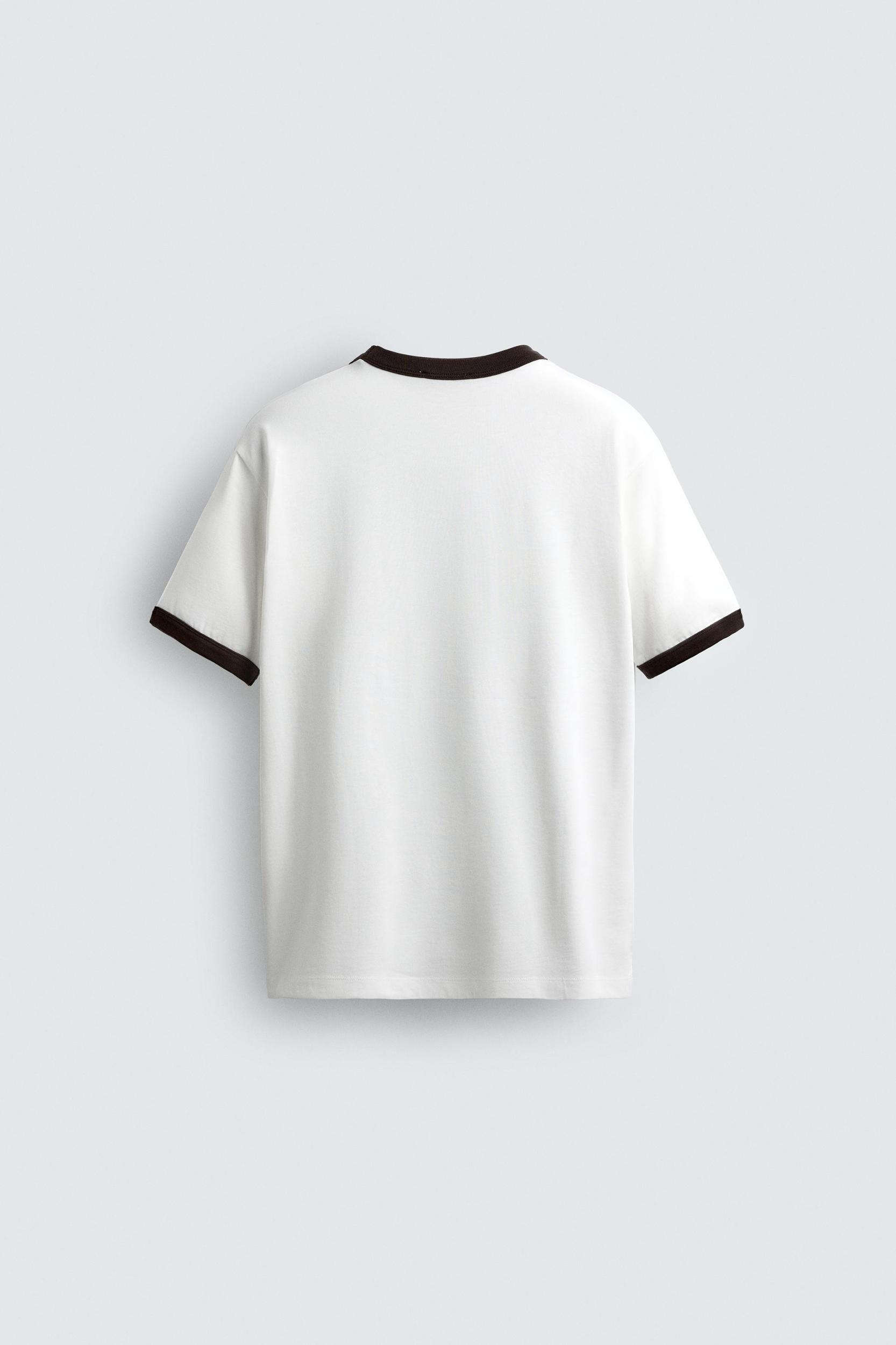 CONTRAST TEXT RIB T-SHIRT Product Image