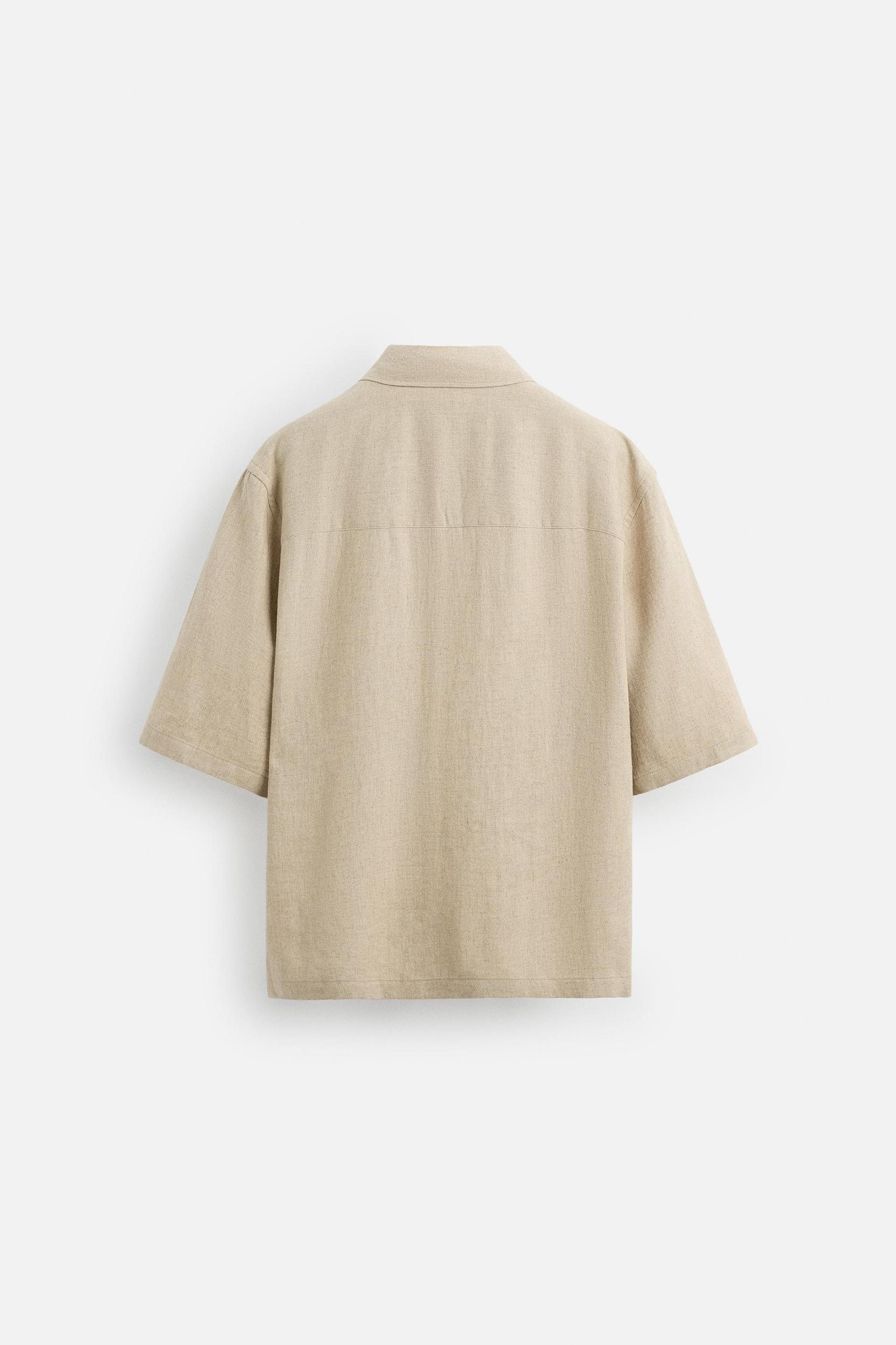 OVERSIZED LINEN-VISCOSE SHIRT Product Image