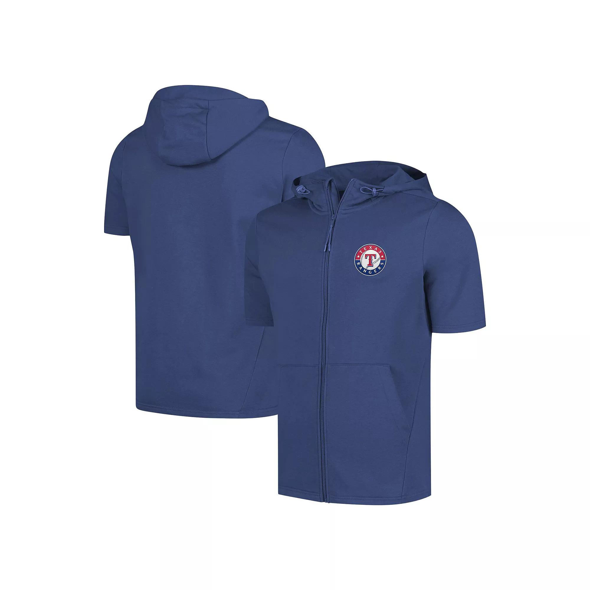 Men's Levelwear Royal Texas Rangers Recruit Short Sleeve Full-Zip Hoodie,  Product Image