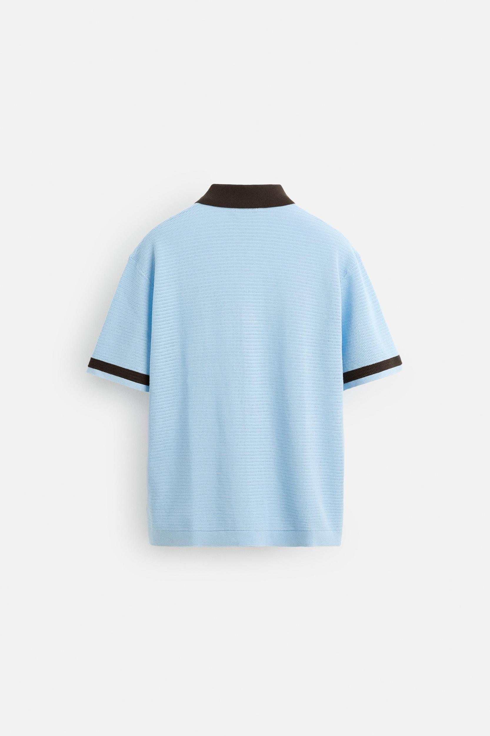 CONTRAST KNIT SHIRT Product Image