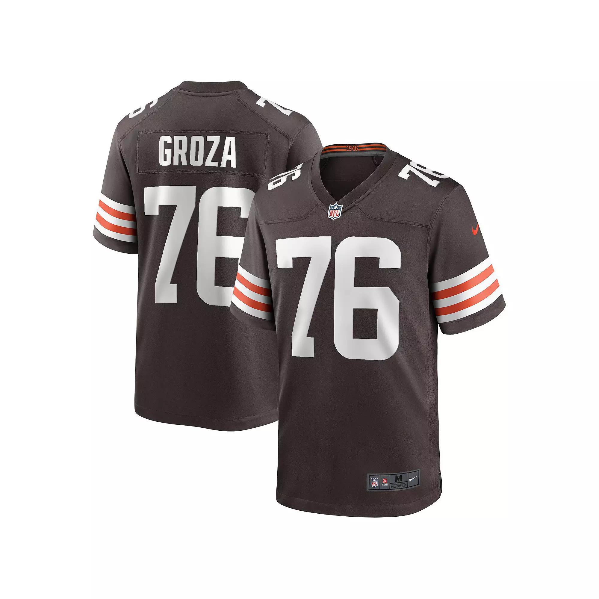 Men's Nike Lou Groza Brown Cleveland Browns Game Retired Player Jersey,  Product Image