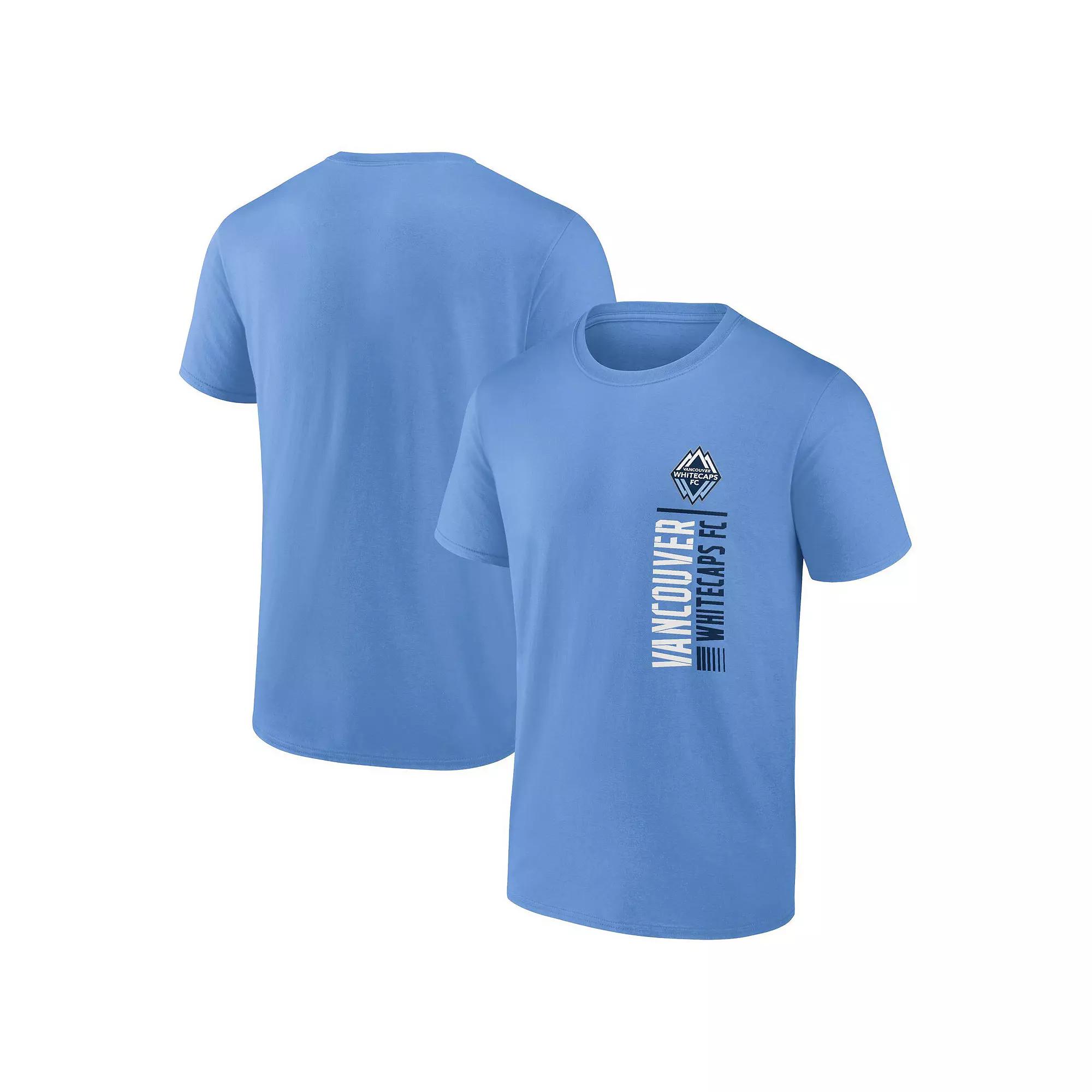 Men's Fanatics Light Blue Vancouver Whitecaps FC Iconic Strong Stencil T-Shirt,  Product Image