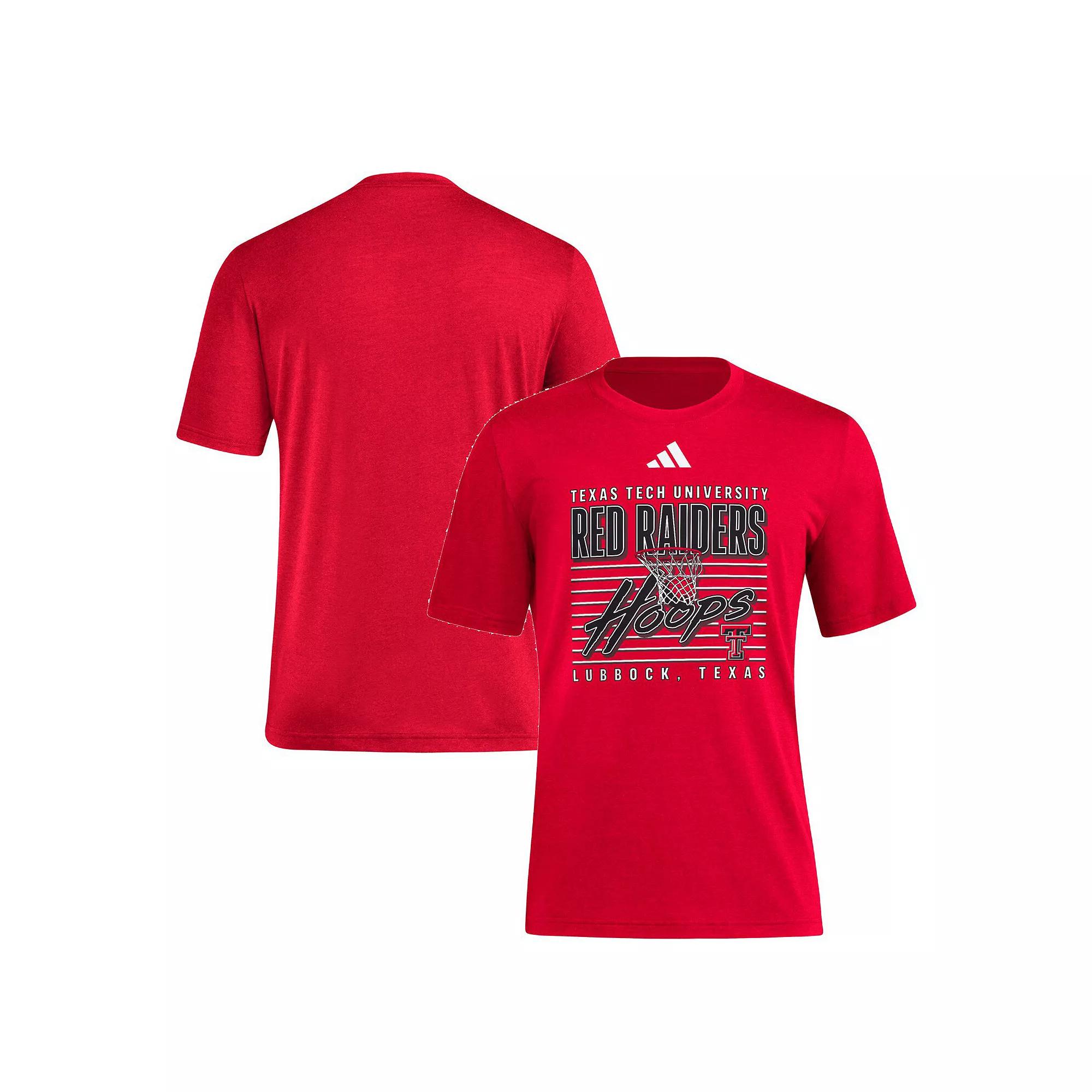 Men's adidas Red Texas Tech Red Raiders Locker Swish Tri-Blend T-Shirt,  Product Image