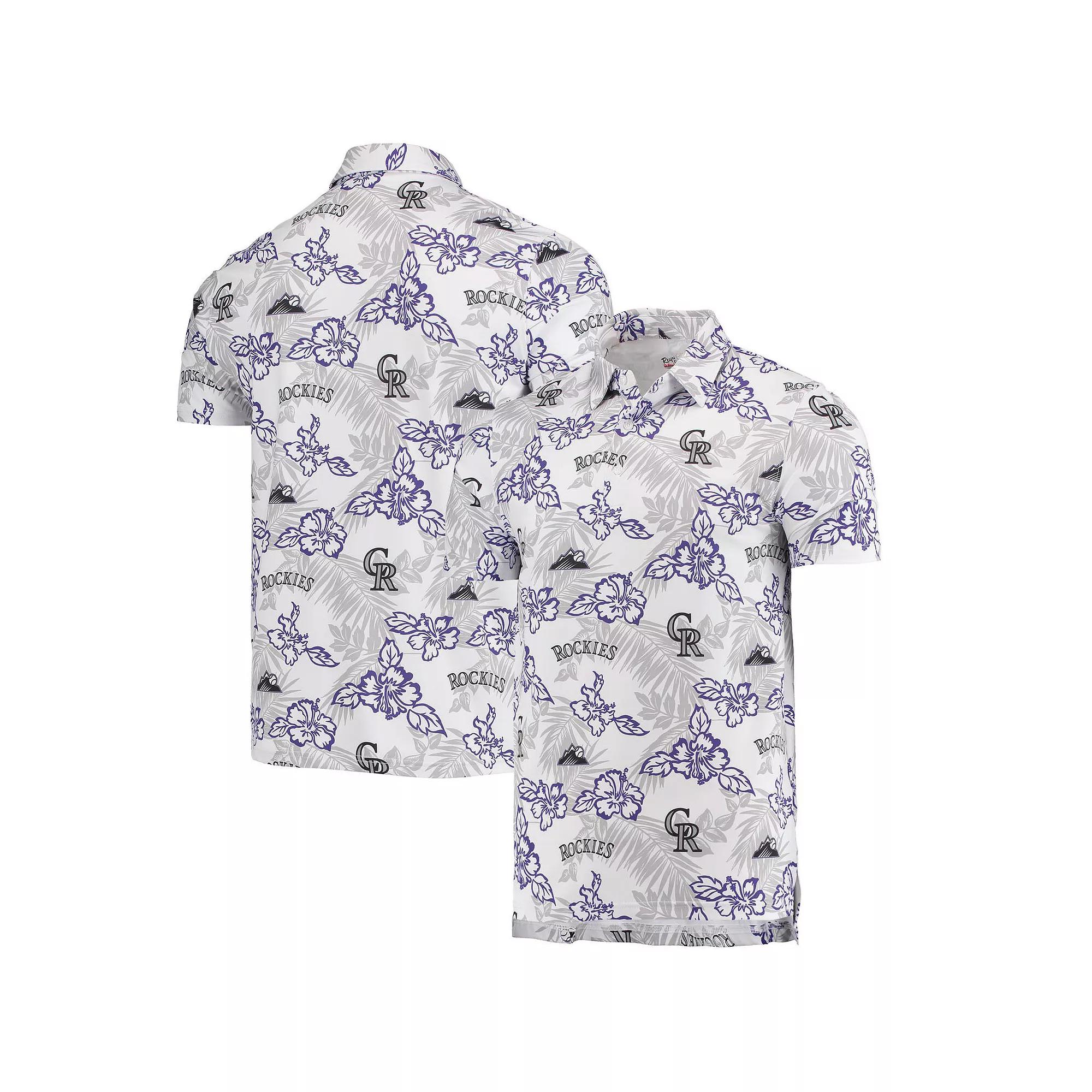 Men's Reyn Spooner White Colorado Rockies Performance Polo, Size: Small Product Image