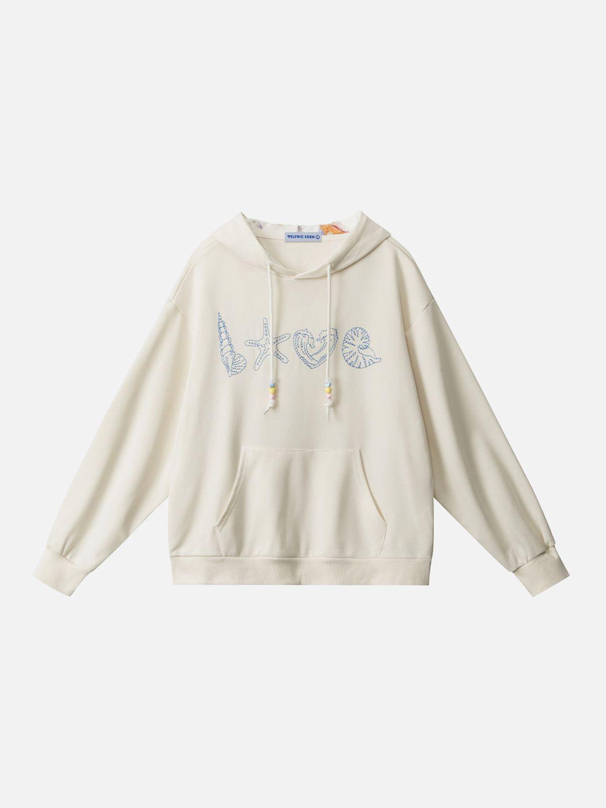 Aelfric Eden Embroidery Starfish Pullover Hoodie Product Image