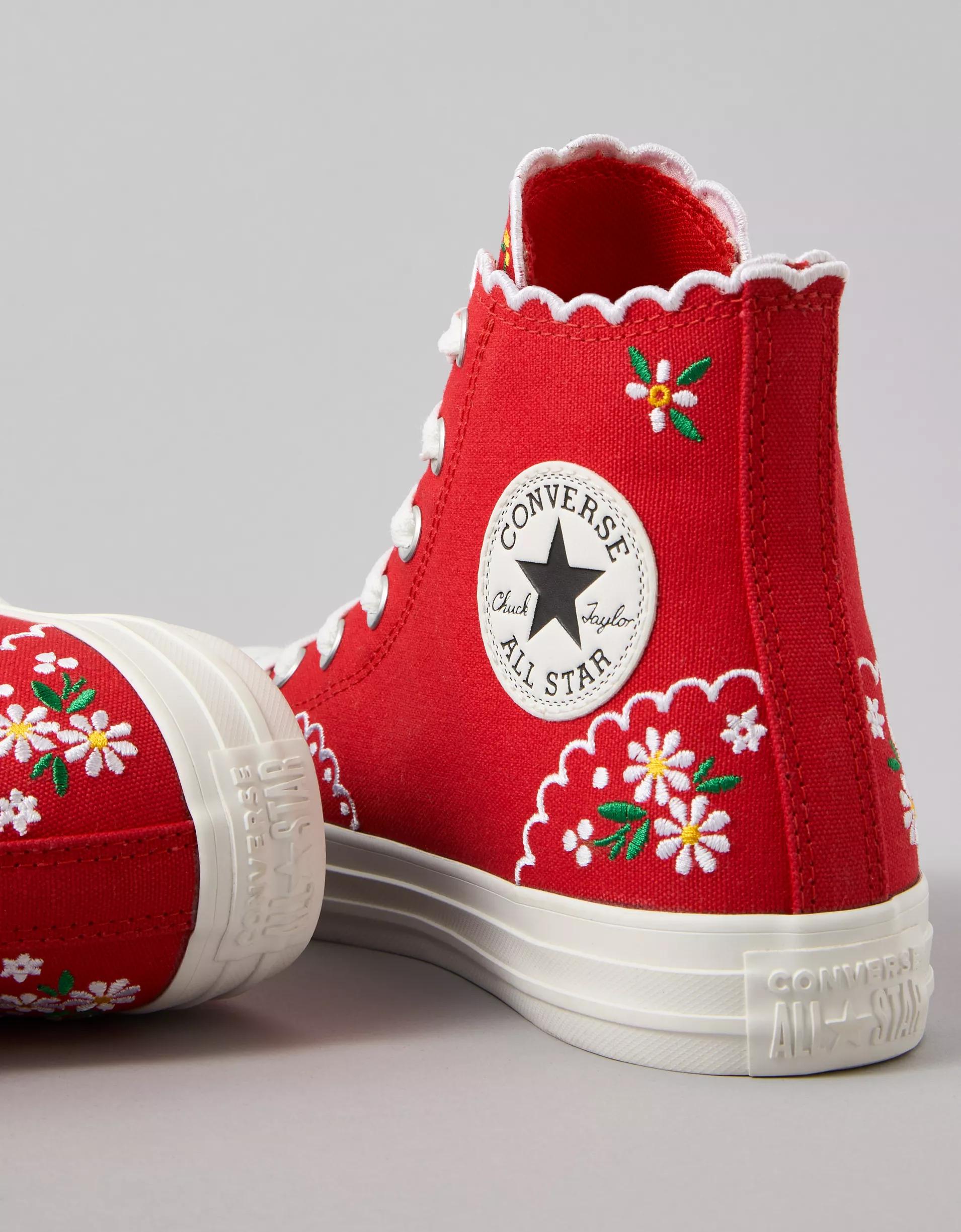 Converse Chuck Taylor All Star Embroidered Flowers High-Top Sneaker Product Image