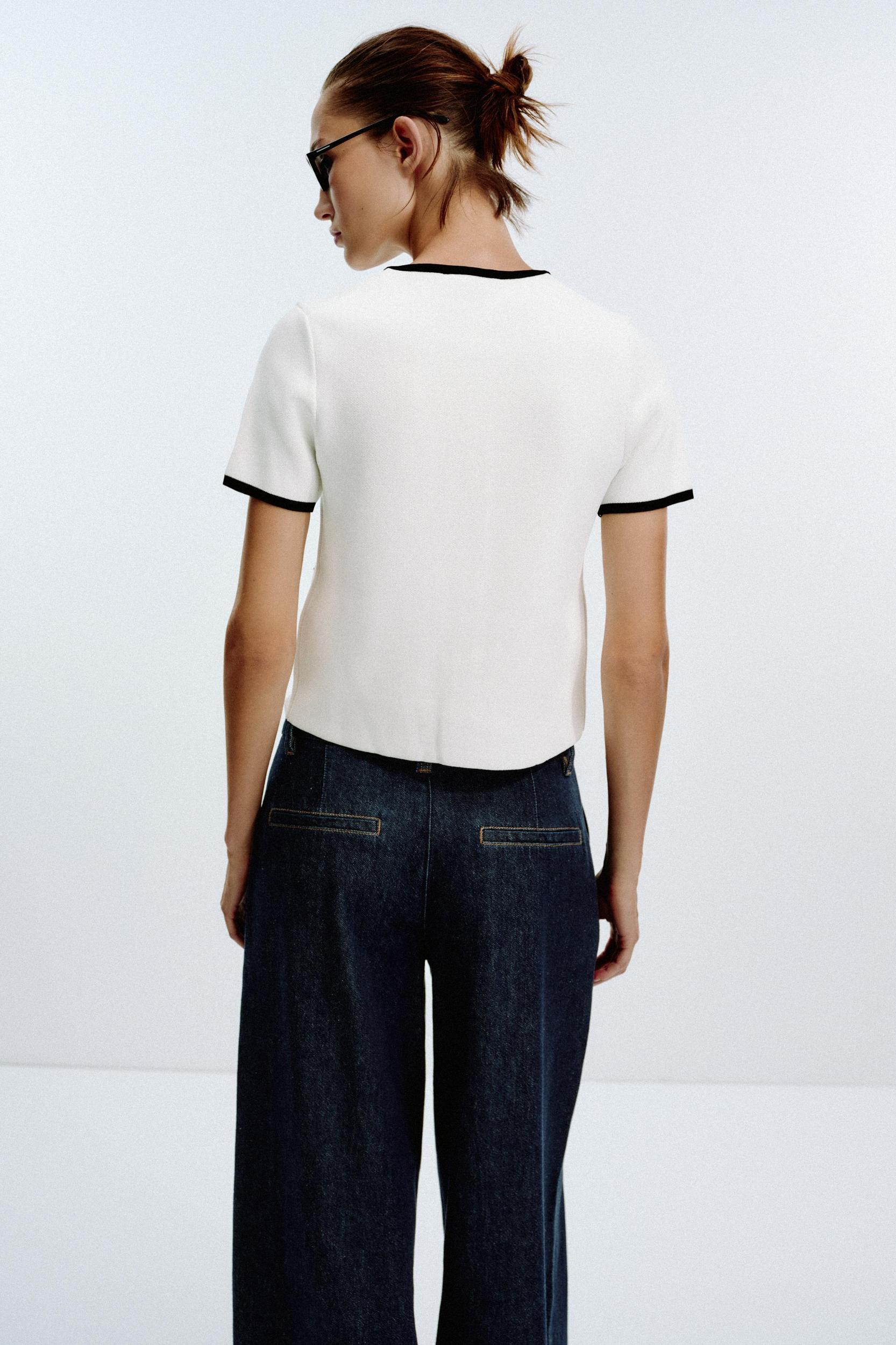 CONTRAST TRIM CARDIGAN Product Image