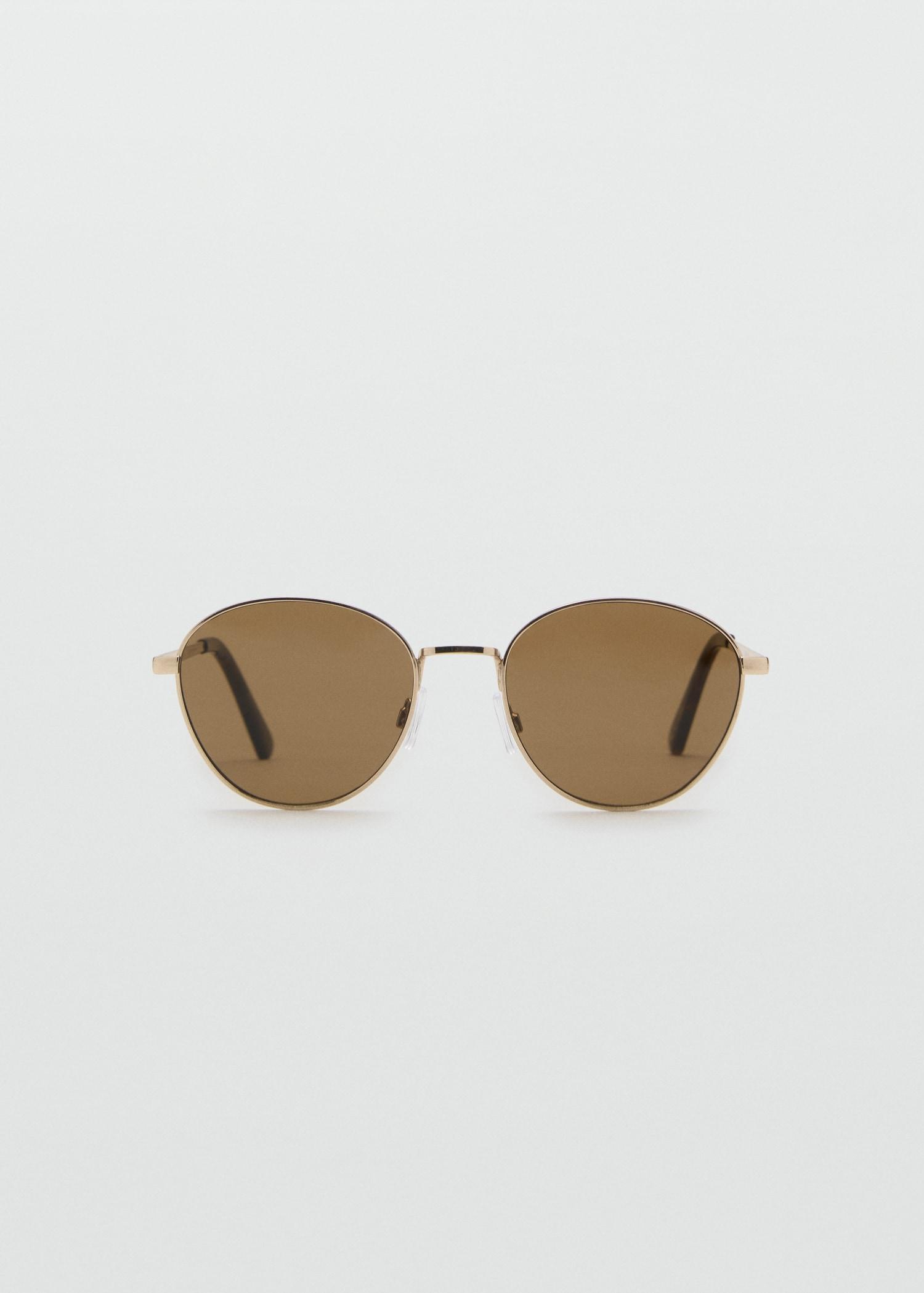 Round metal-frame sunglasses - Women | MANGO USA Product Image