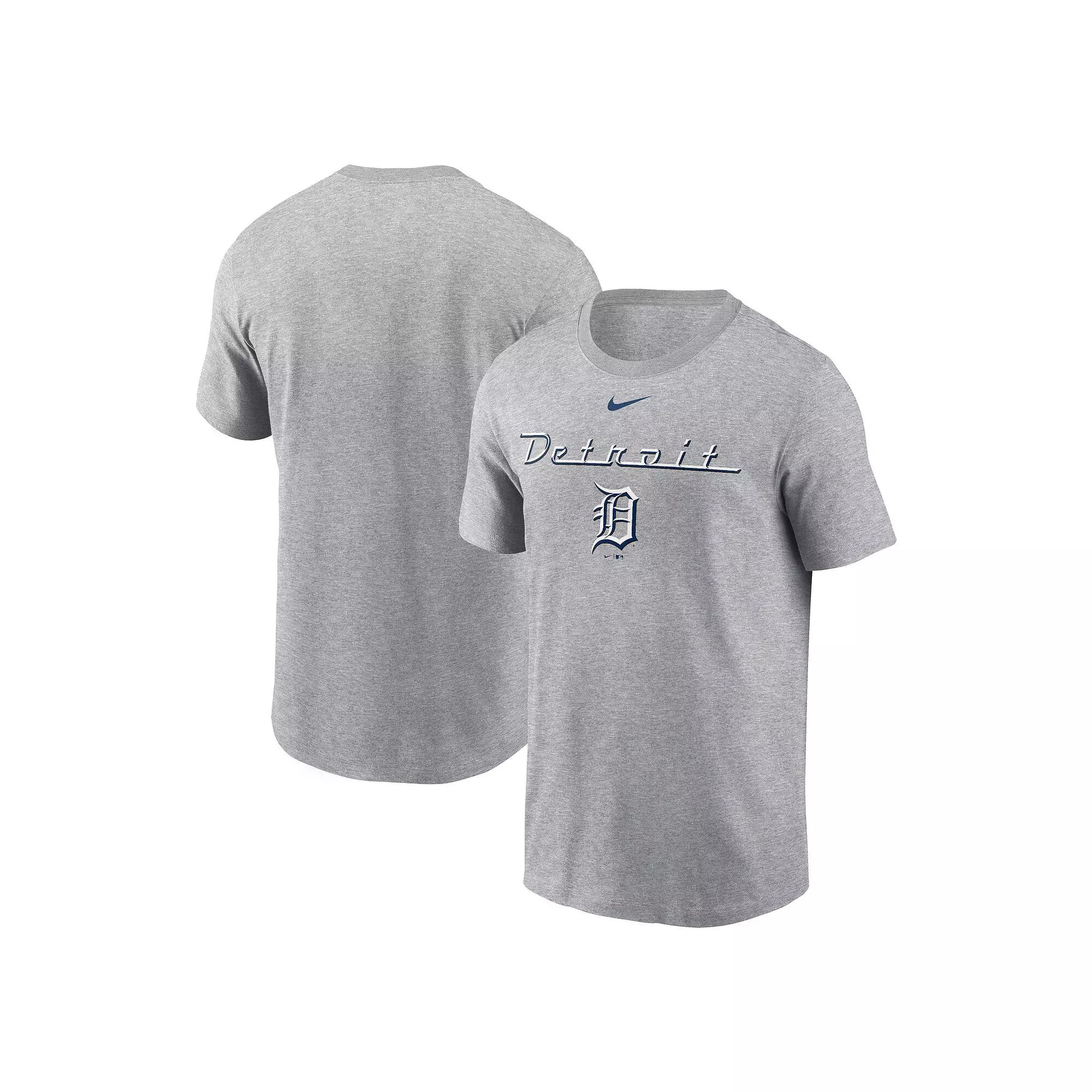 Men's Nike Heather Charcoal Detroit Tigers Local Home Town T-Shirt,  Product Image