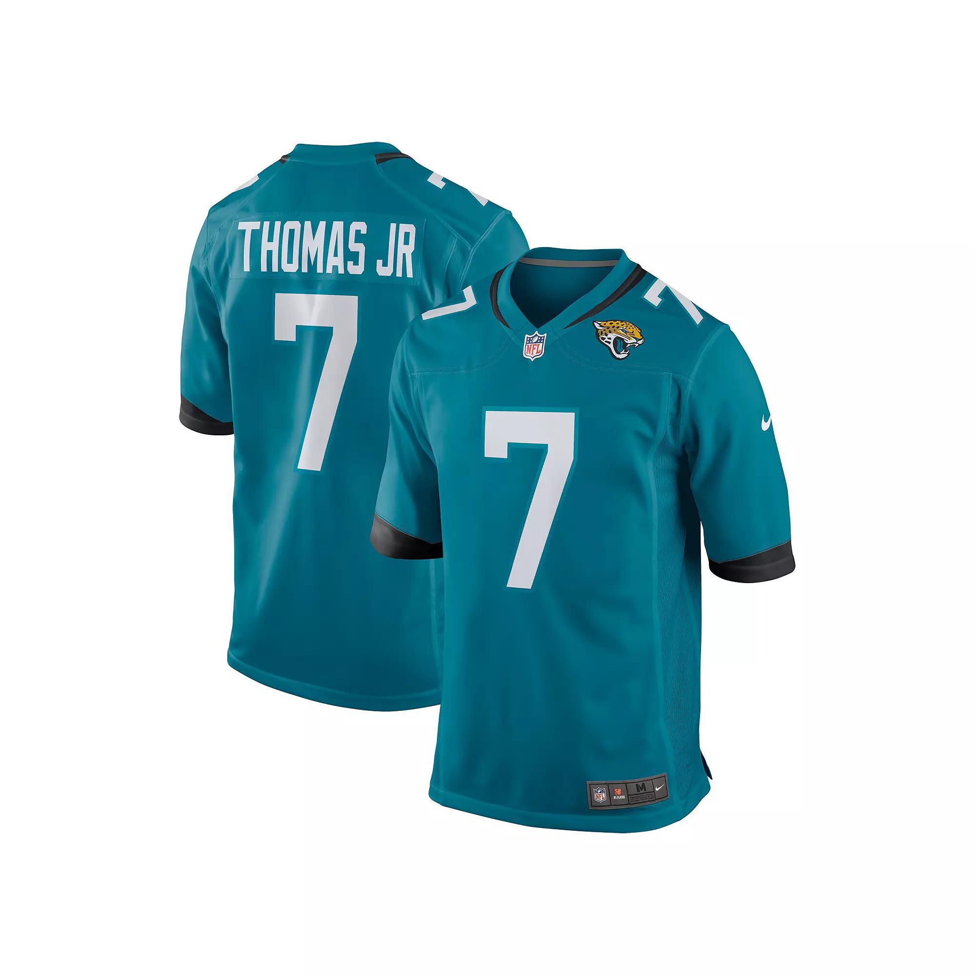 Men's Nike Brian Thomas Jr Teal Jacksonville Jaguars 2024 NFL Draft First Round Pick Player Game Jersey,  Product Image