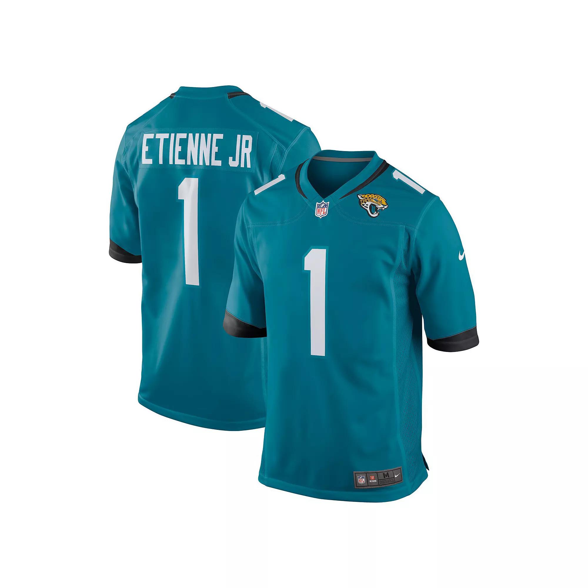 Men's Nike Travis Etienne Jr Teal Jacksonville Jaguars Prowler Throwback Player Game Jersey,  Product Image