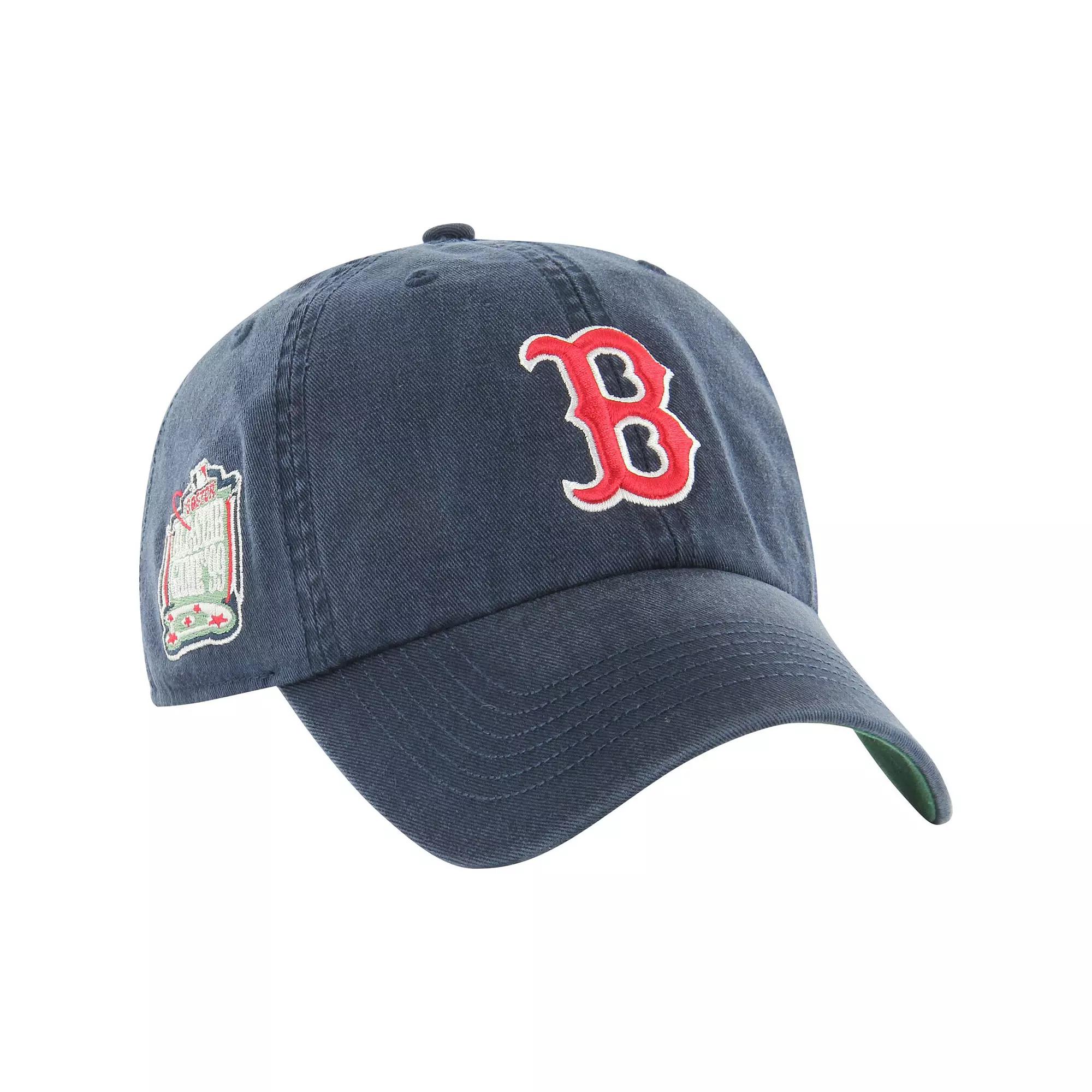 Men's '47 Navy Boston Red Sox Sure Shot Classic Franchise Fitted Hat,  Product Image