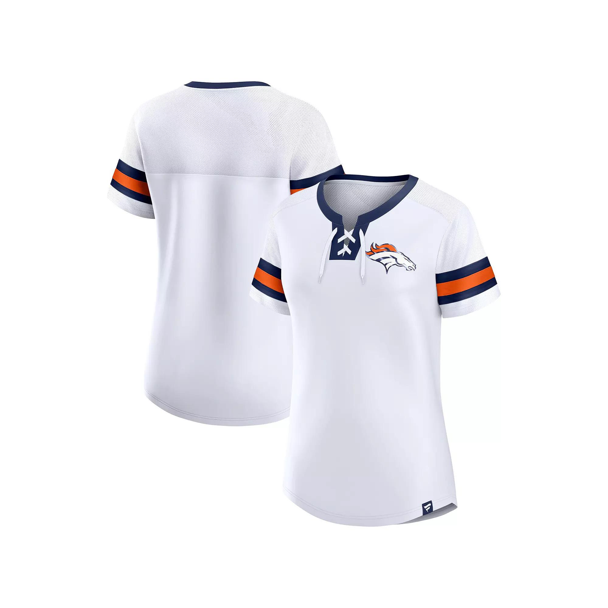 Women's Fanatics Branded White Pittsburgh Steelers Sunday Best Lace-Up T-Shirt,  Product Image