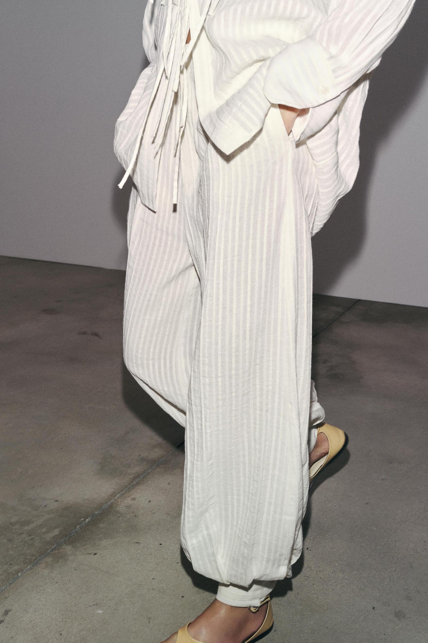 ZW COLLECTION STRIPED CUFF PANTS Product Image