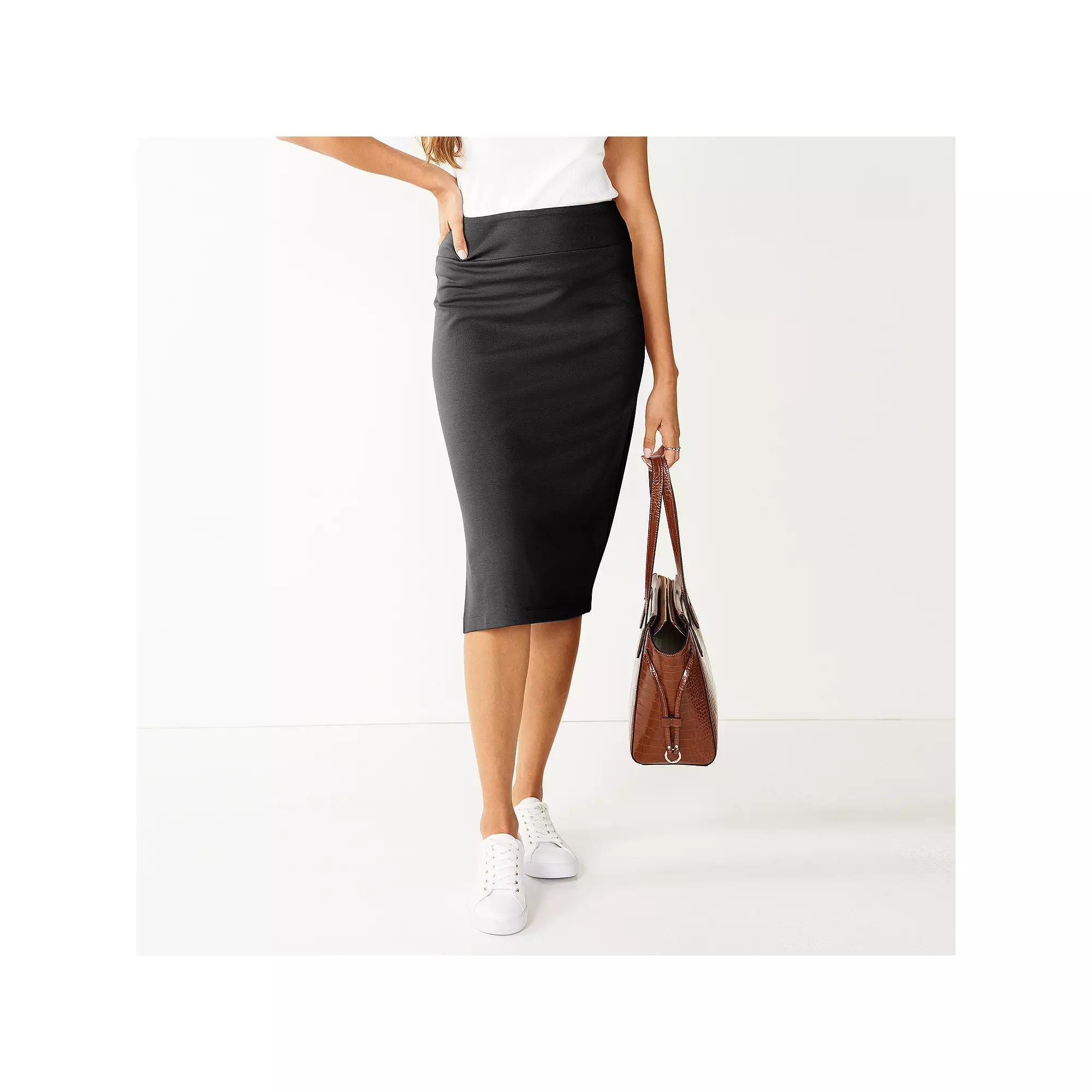 Womens Nine West Pull-On Ponte Pencil Skirt Product Image