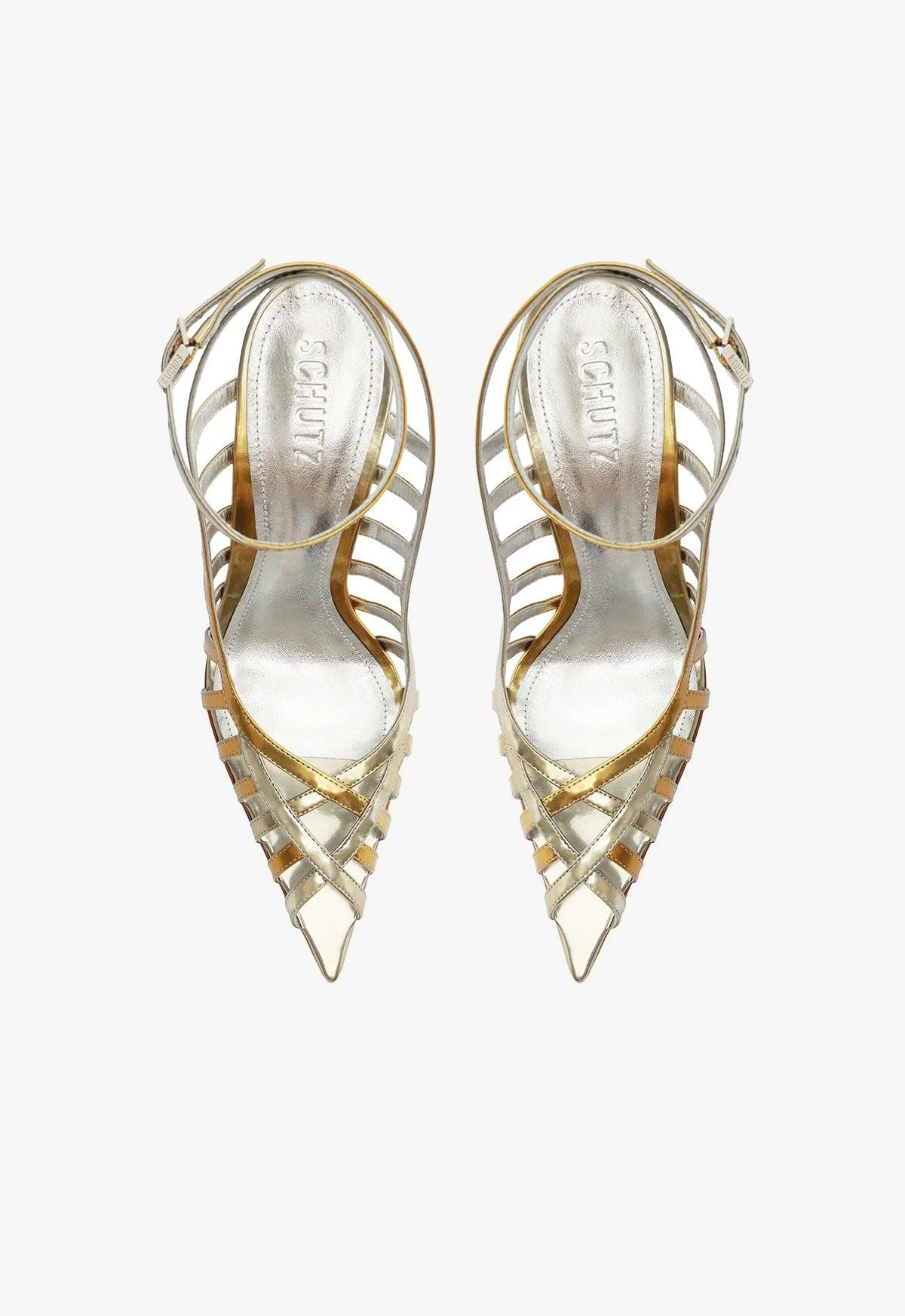 Iris Specchio Leather Pump Female Product Image