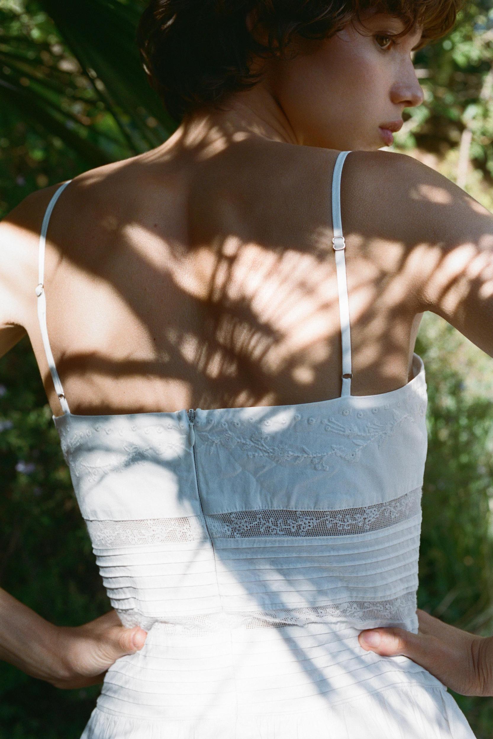 EMBROIDERED POPLIN DRESS Product Image