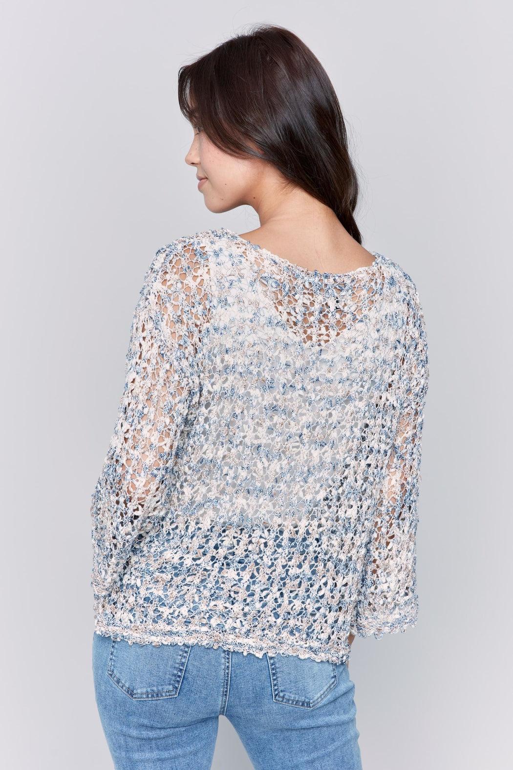 Space Dye Fishnet Sweater Product Image