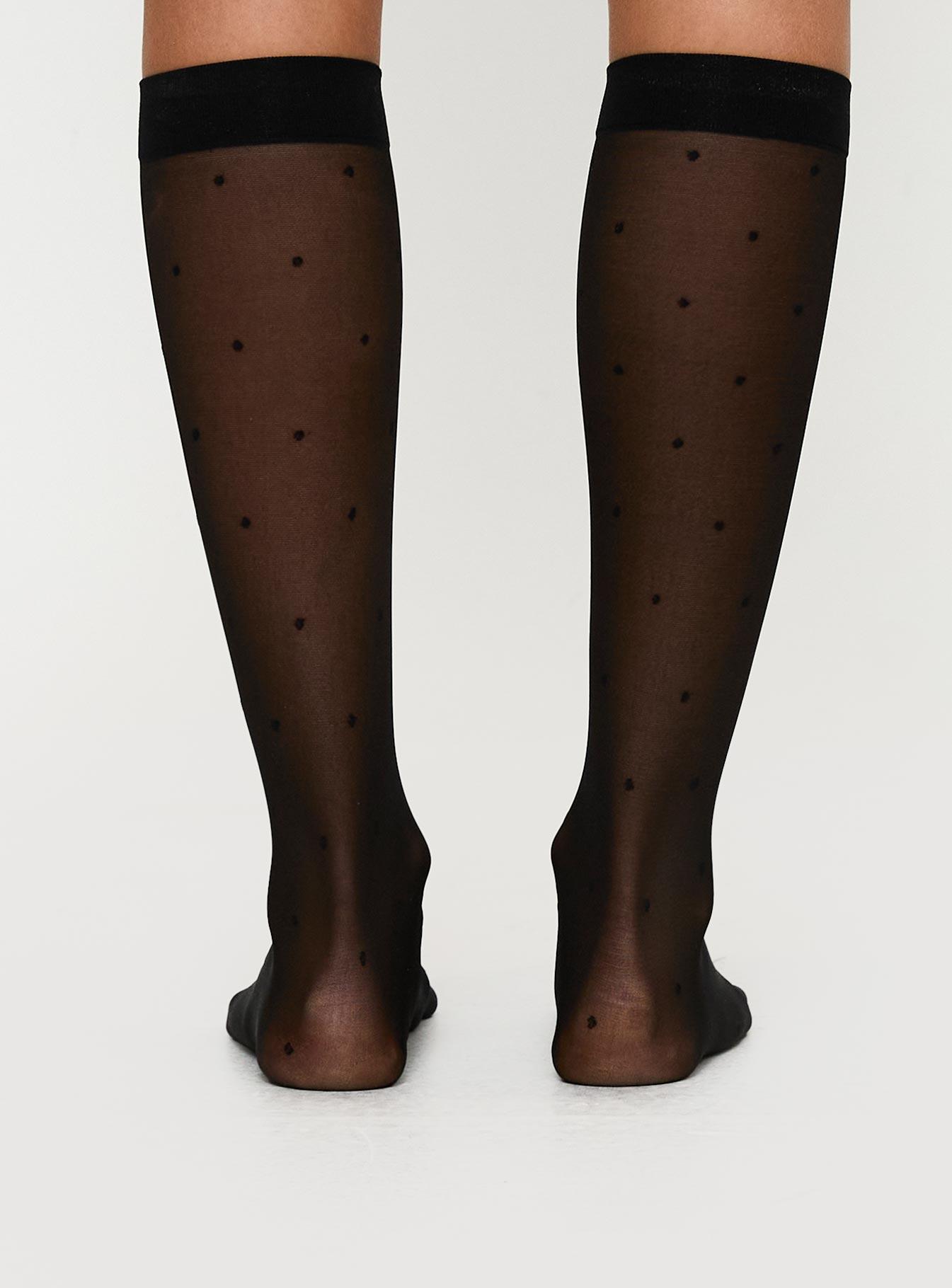 Audley Sheer Knee High Socks Black Product Image