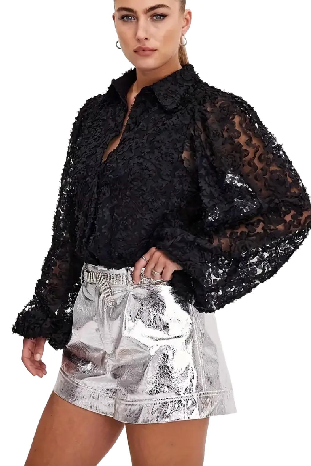 Crinkle Vegan Leather Short Product Image