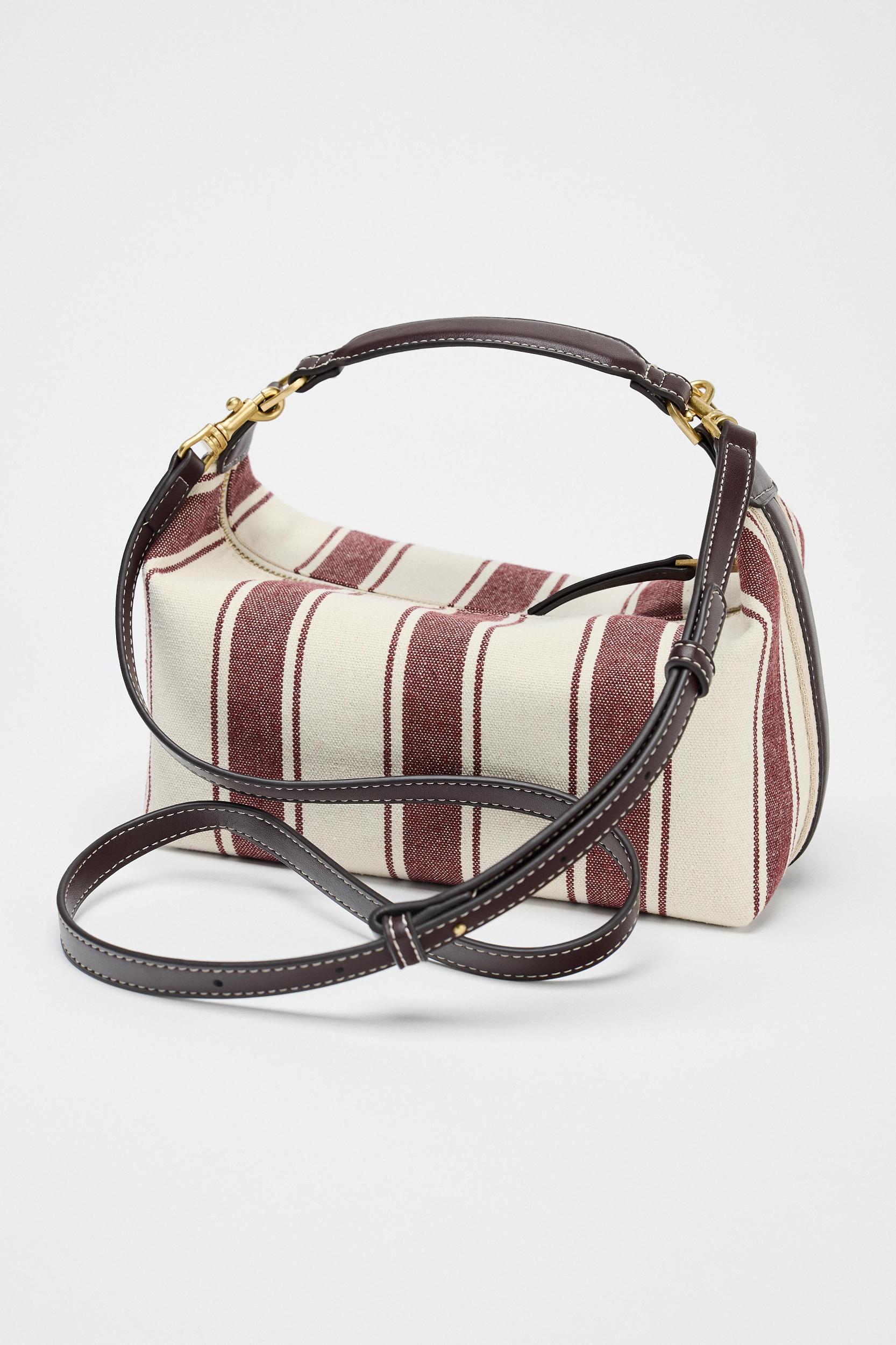 STRIPED FABRIC CITY BAG Product Image