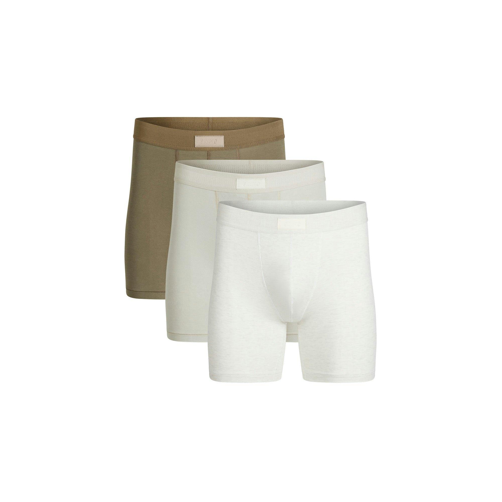 SKIMS COTTON MENS 5" BOXER BRIEF 3-PACK  | ARMY MULTI Product Image