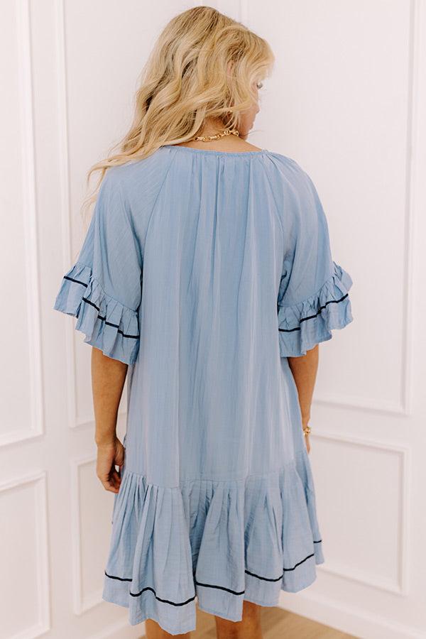 Mimosas On The Patio Mini Dress in Airy Blue Product Image