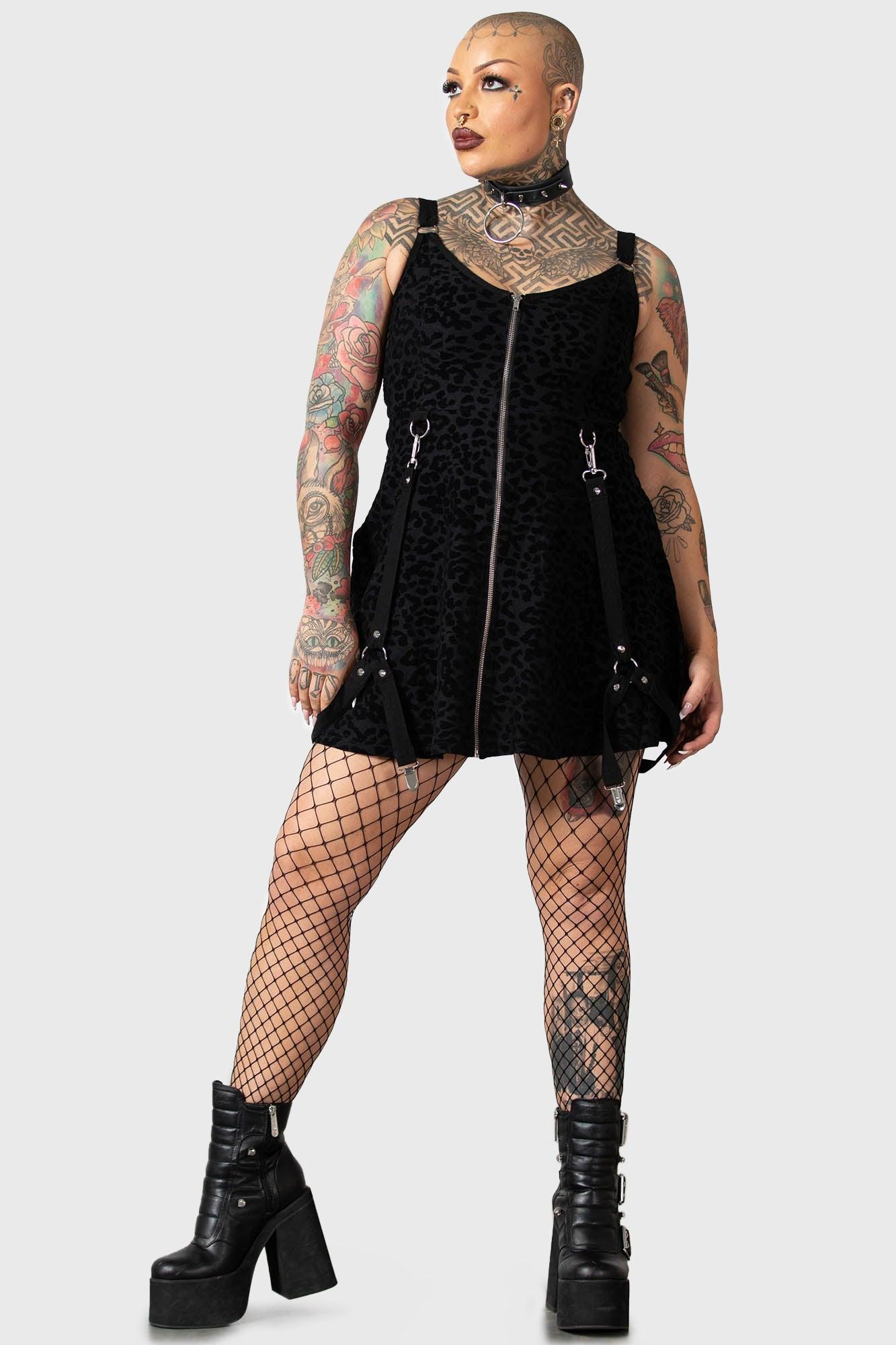 Feelin Purrty Skater Dress - Resurrect Female Product Image