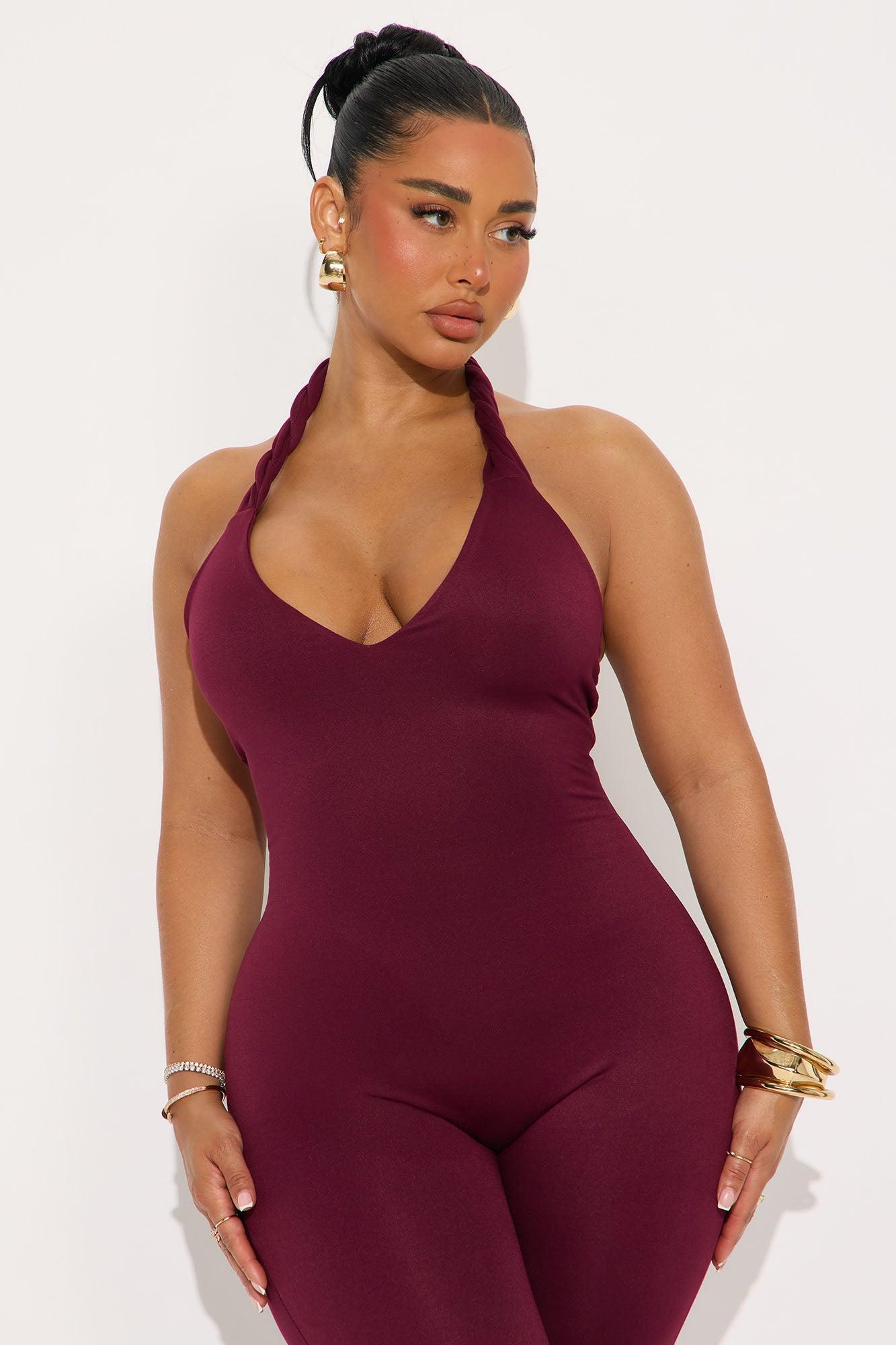 Endless Memories Capri Jumpsuit - Wine Female Product Image