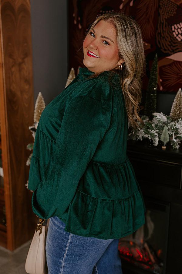 Sonoma Sways Shift Top in Hunter Green Curves Product Image