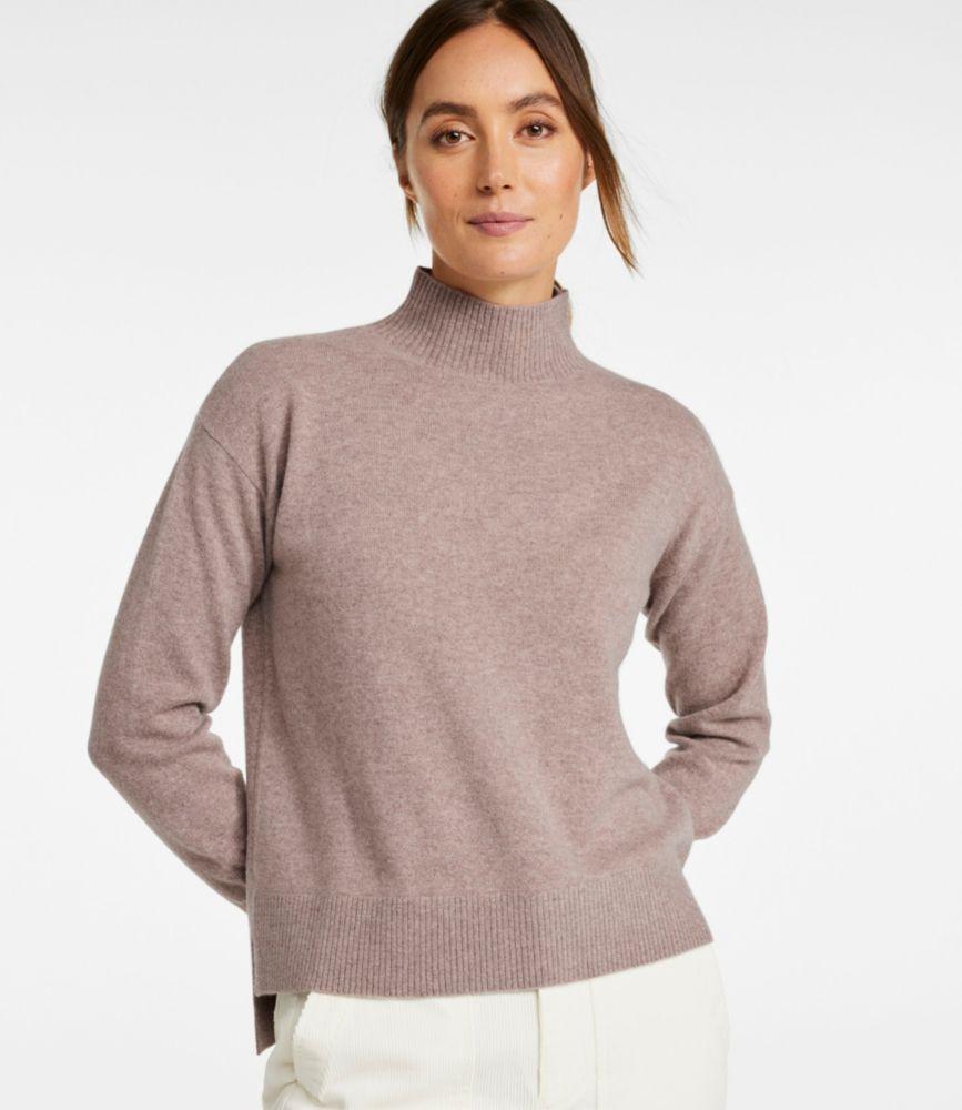Women's Classic Cashmere Sweater, Relaxed Mockneck Product Image