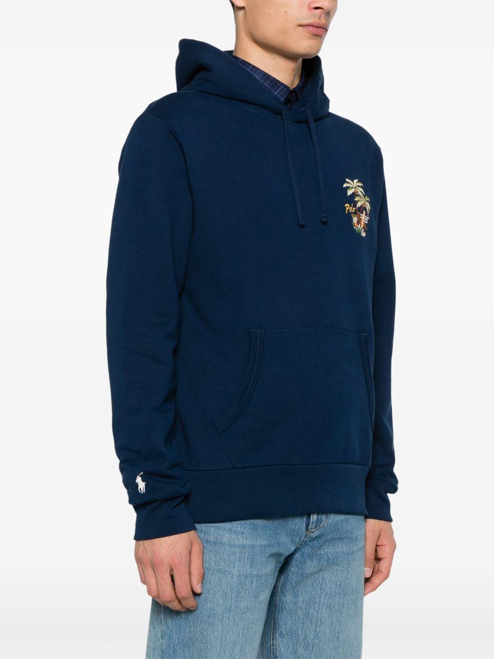logo-embroidered hoodie Product Image