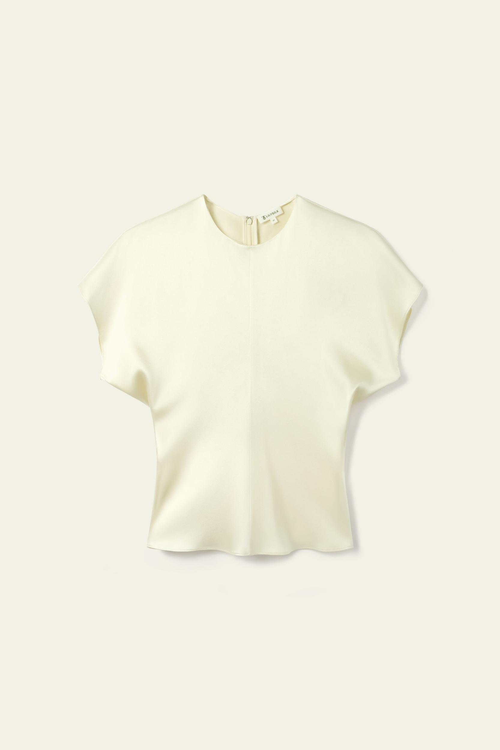 Short Batwing Sleeve Silk Contour Top Product Image