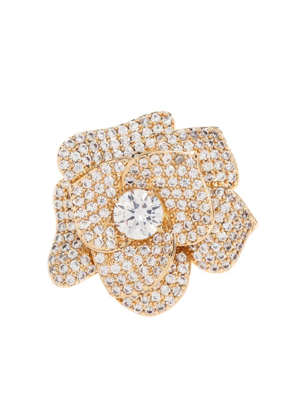 floral crystal-embellished earrings Product Image