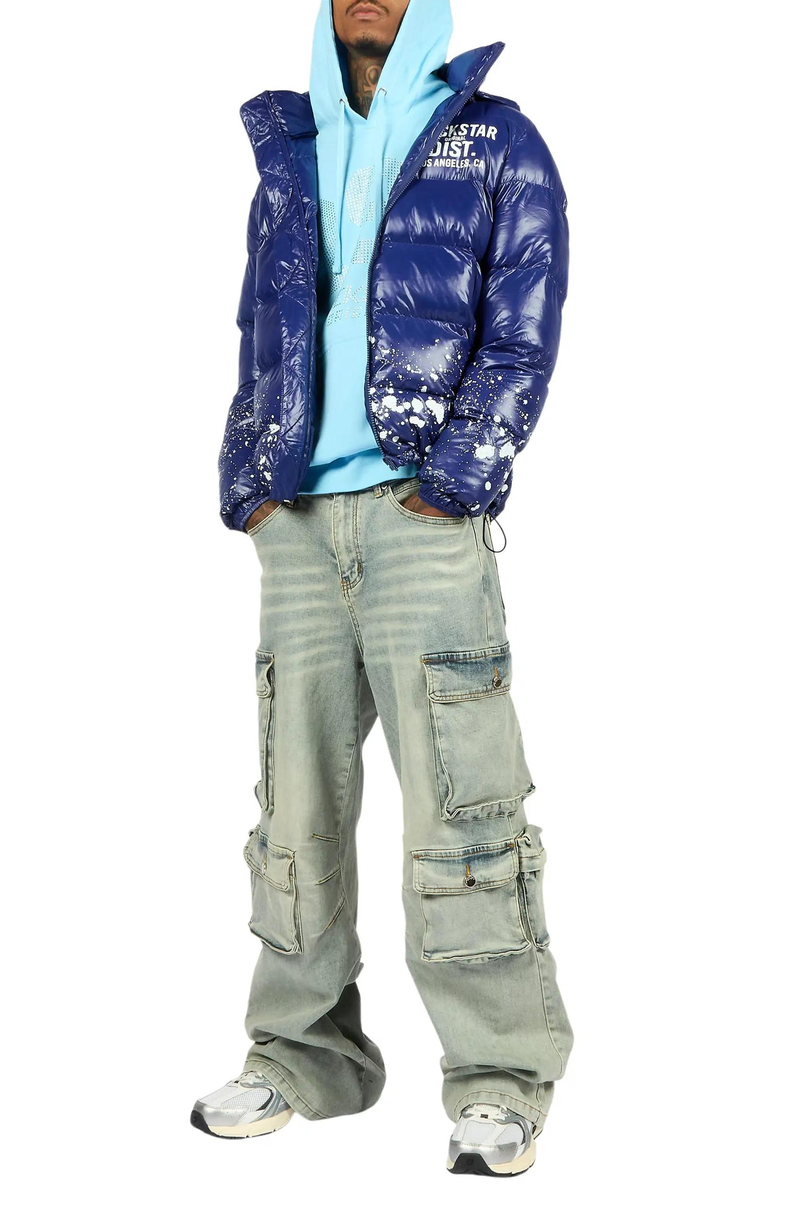 Cortie Blue Baggy Fit Jean Male Product Image