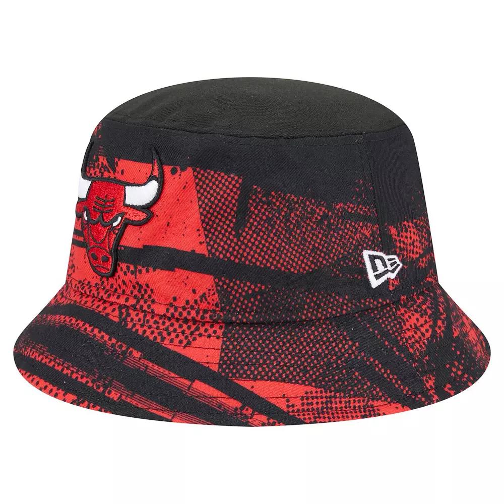 Men's New Era  Black/Red Chicago Bulls Tip-Off Bucket Hat, Size: Small/Medium Product Image