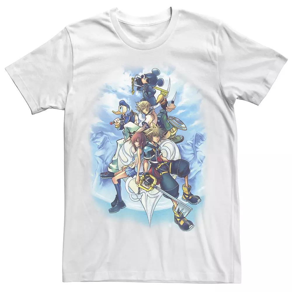 Men's Kingdom Hearts Sky Group Tee, Size: Large, White Product Image