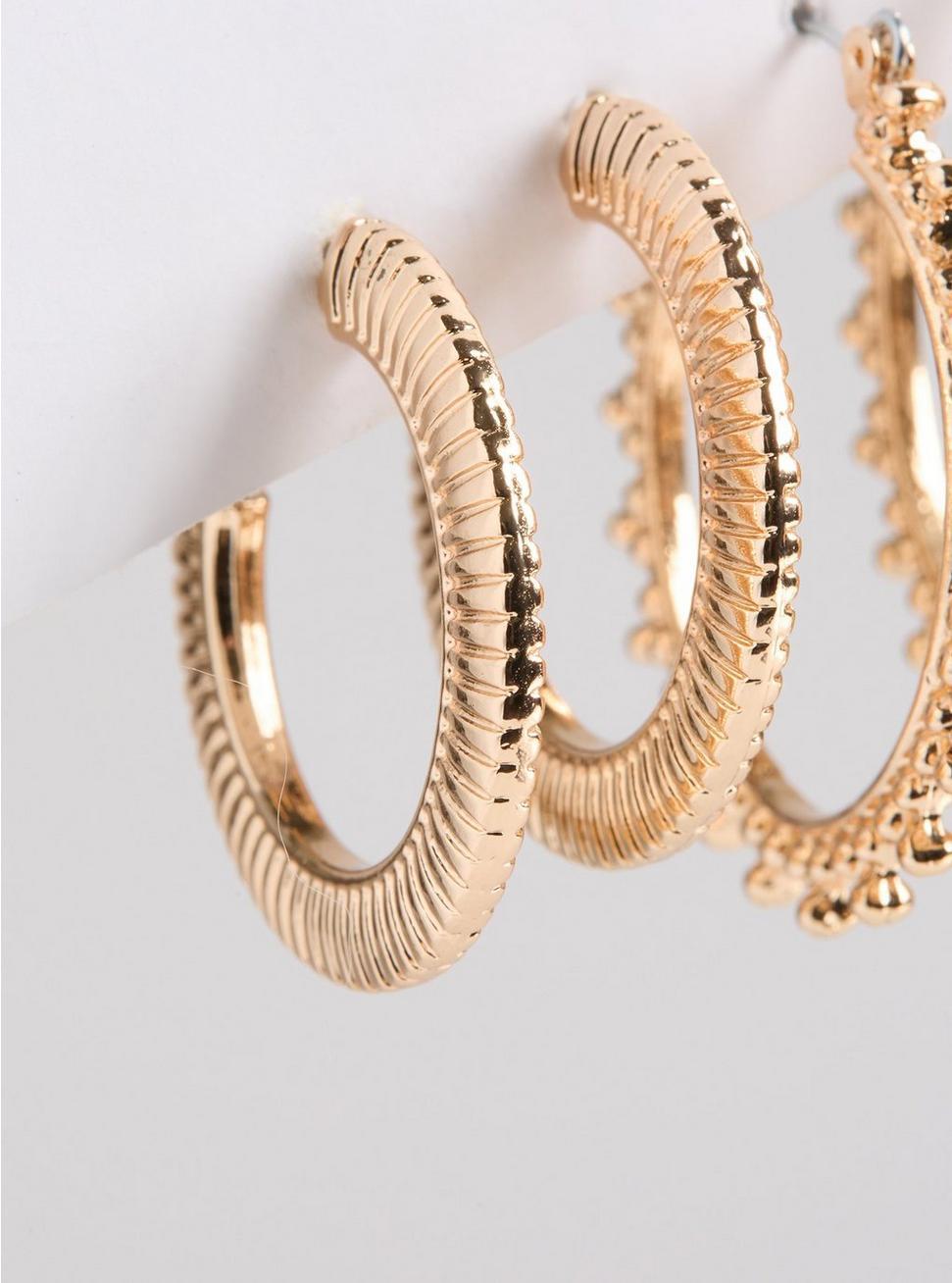 Beaded Hoop Earring Set Product Image