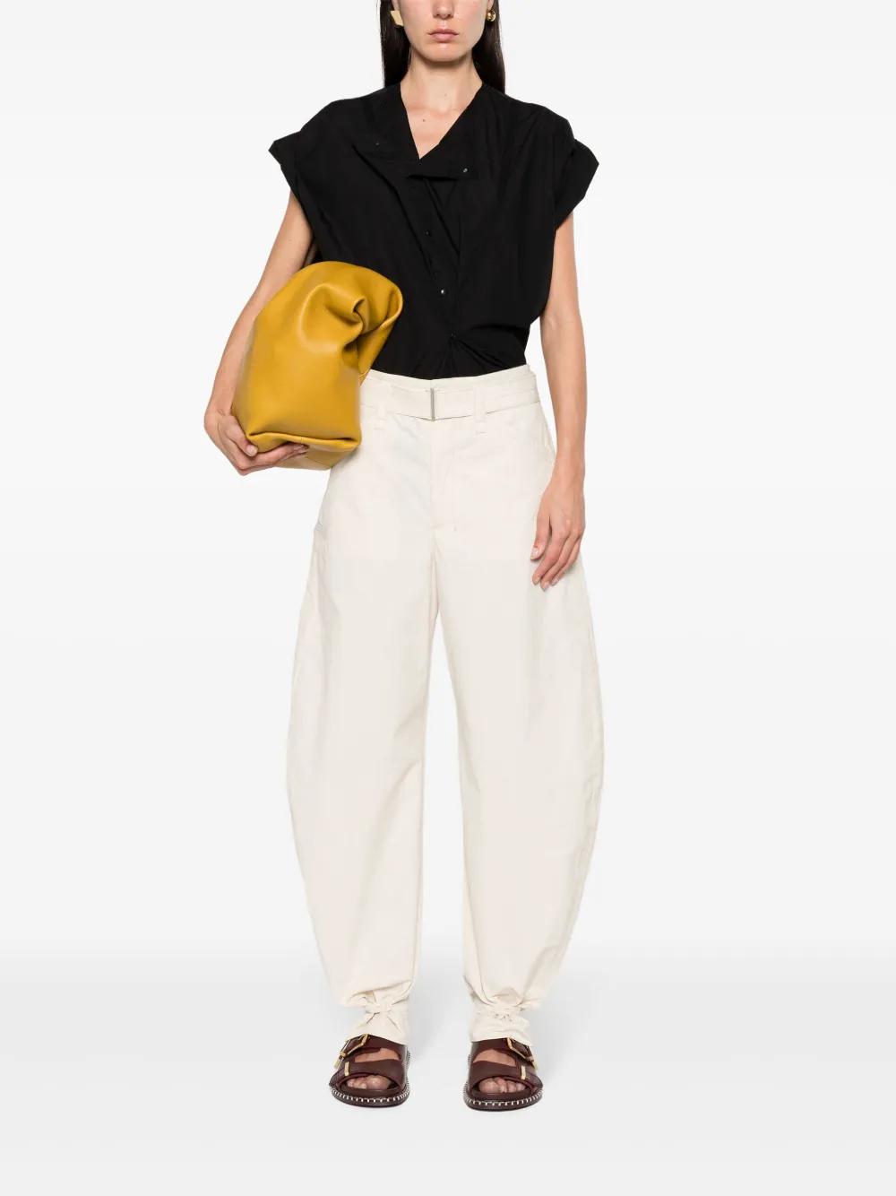 belted tapered-leg trousers Product Image