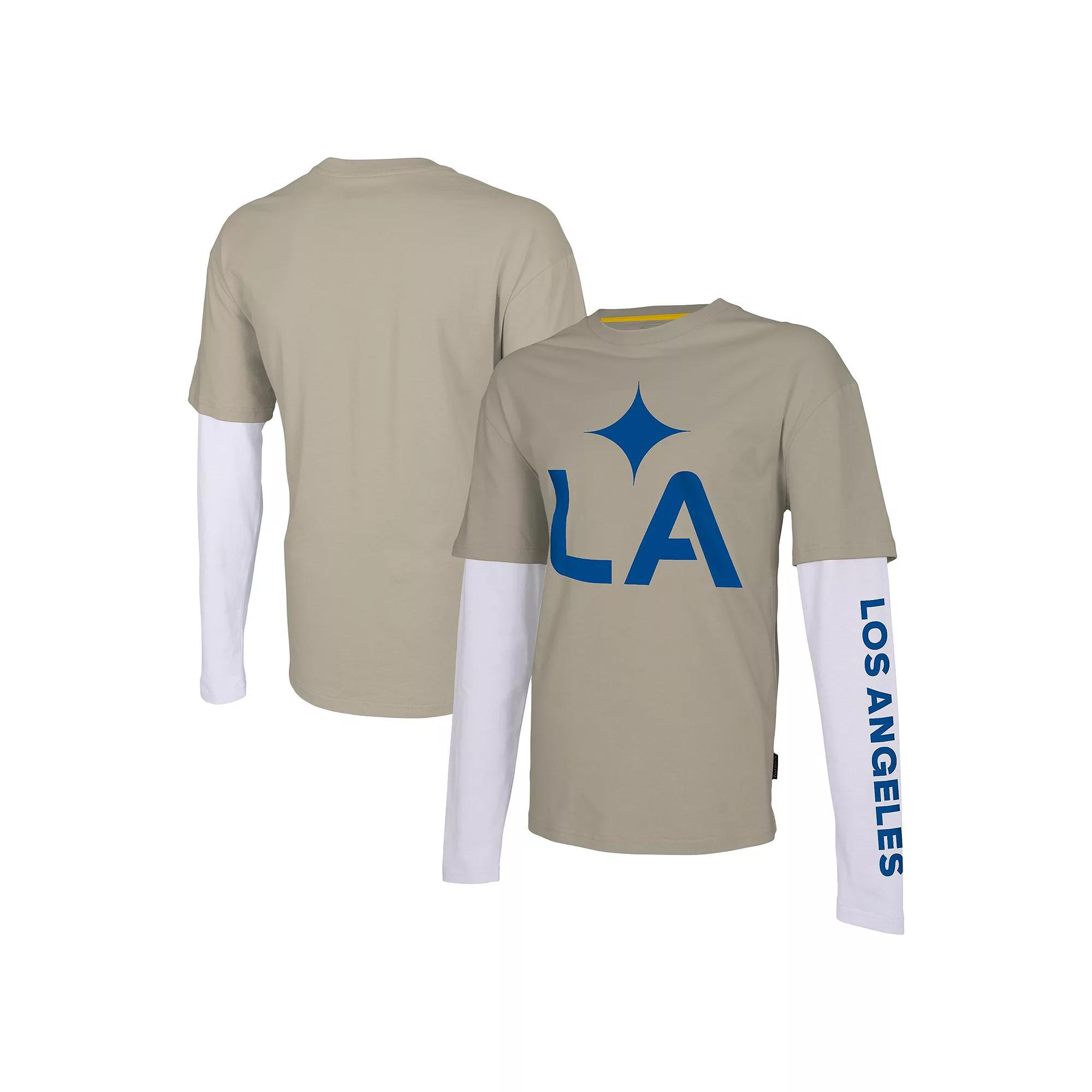 Men's Stadium Essentials Tan LA Galaxy Status Long Sleeve T-Shirt, Size: Large, Team Product Image
