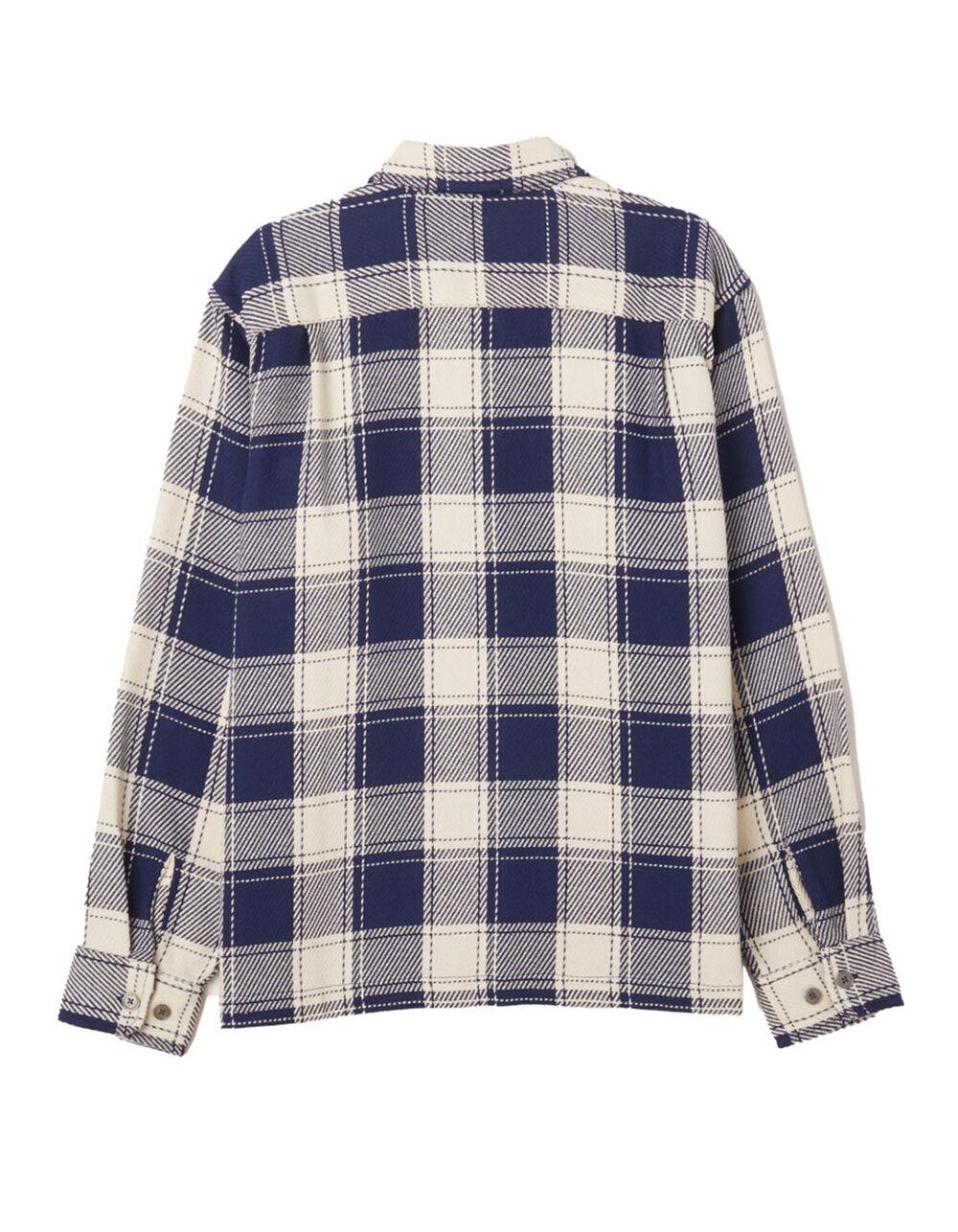 OBEY Echos Mens Long Sleeve Button Up Shirt - NAVY Product Image