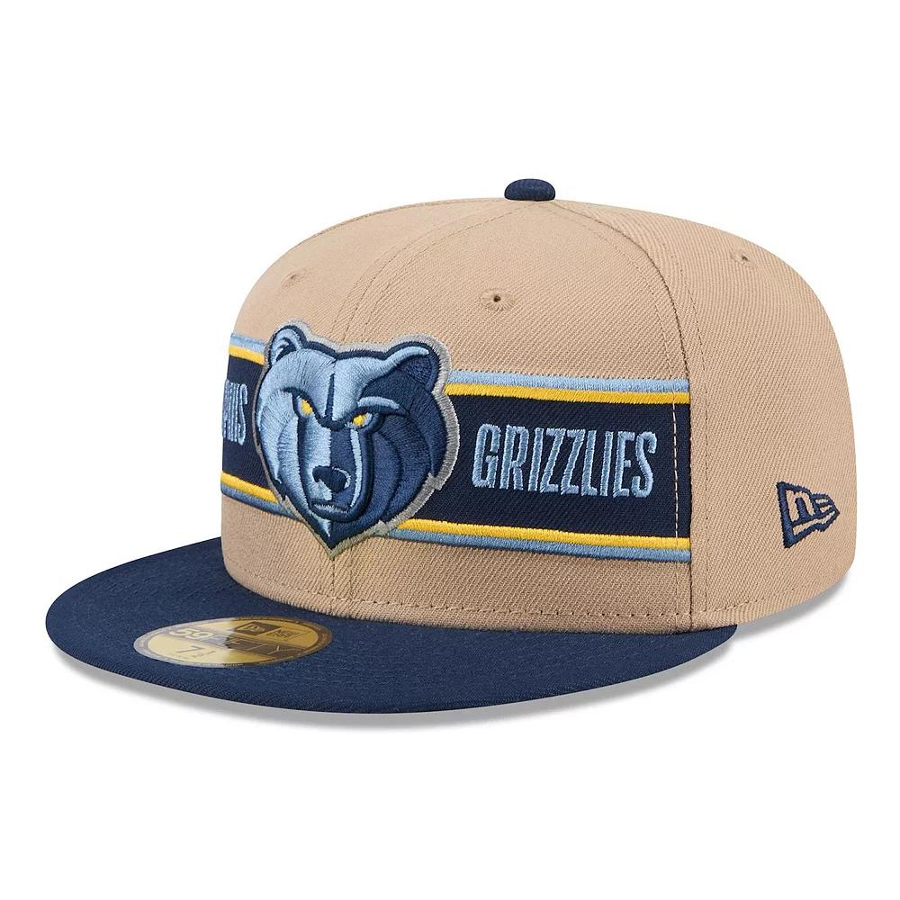Men's New Era Tan/Navy Memphis Grizzlies 2024 NBA Draft 59FIFTY Fitted Hat, Size: 7 5/8, Grz Team Product Image