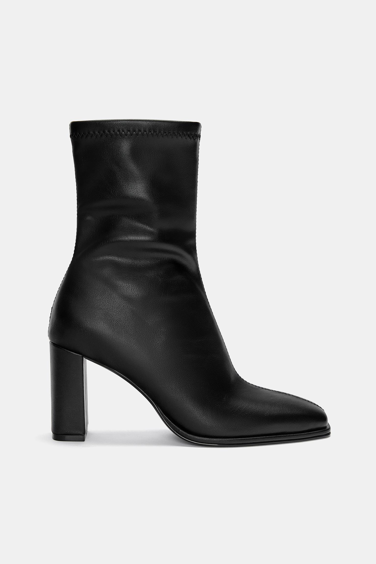 Stretch heeled ankle boots Product Image