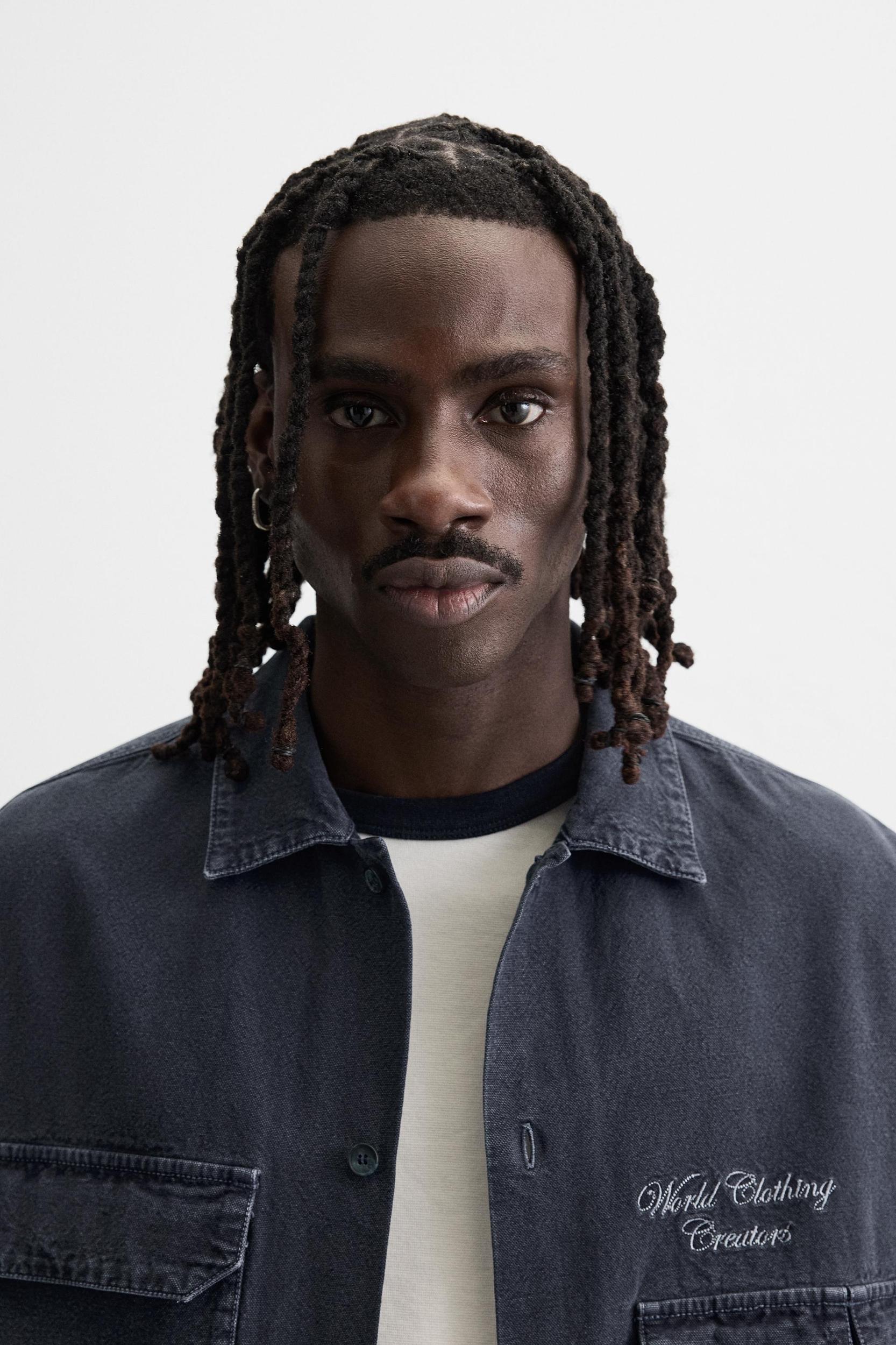 EMBROIDERED UTILITY POCKET SHIRT Product Image