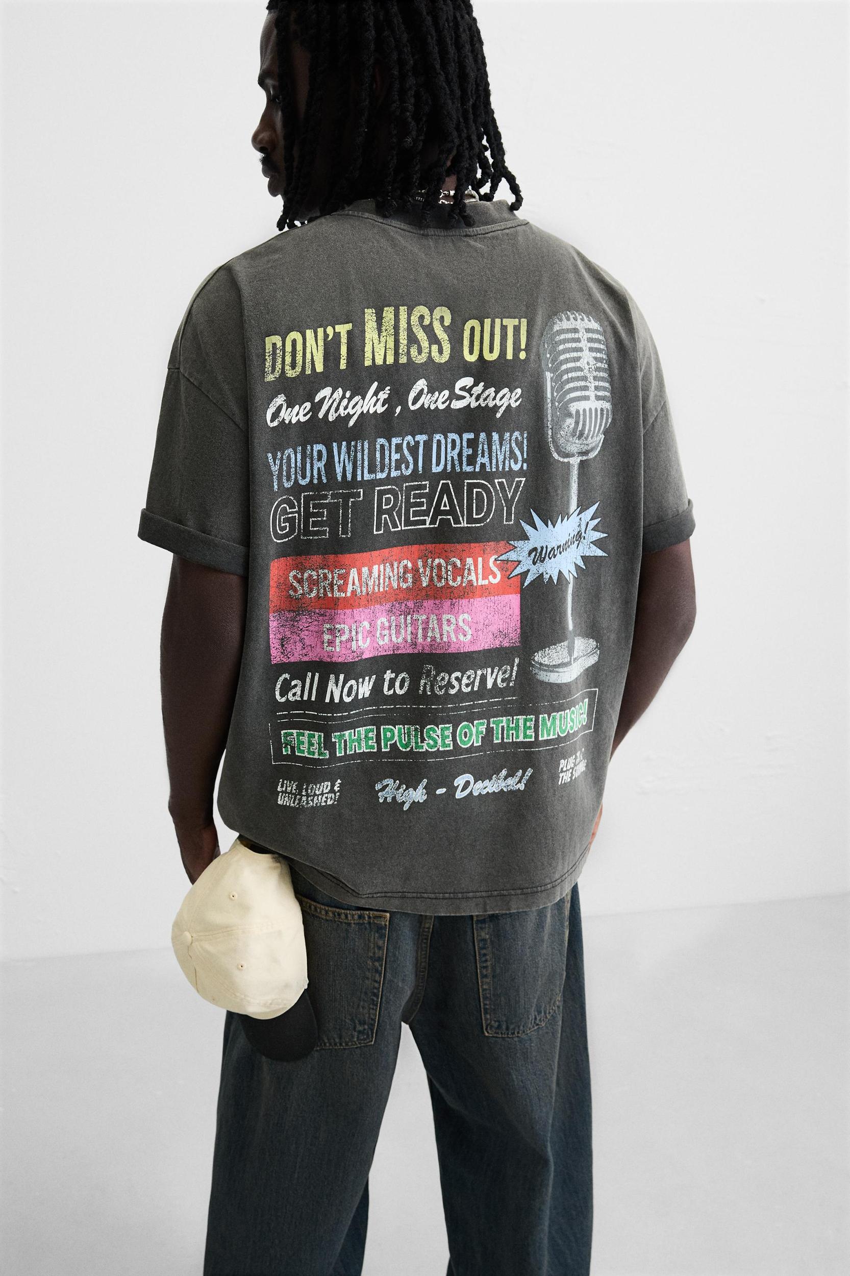 WASHED PRINT T-SHIRT Product Image