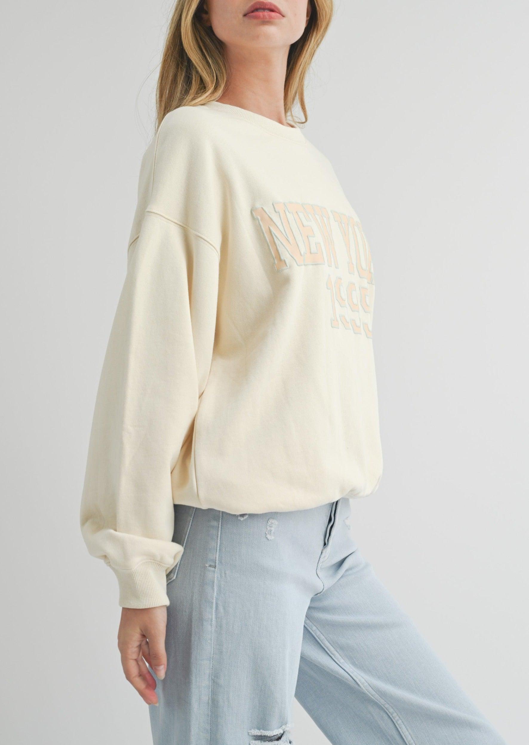 New York Ivory Sweatshirt Product Image